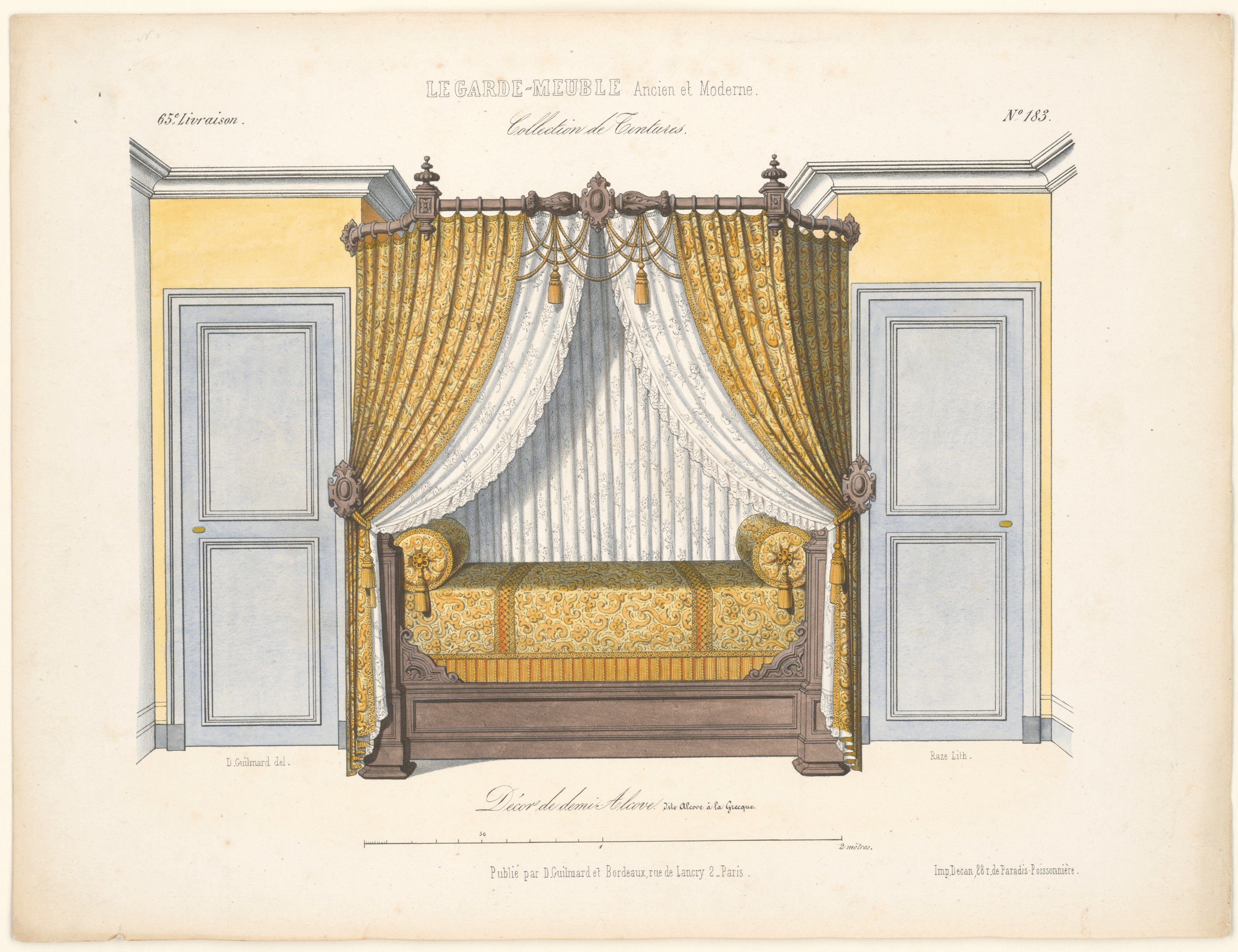 "Décor de demi Alcove [...], aus: Le Garde-meuble (Stiftung Fürst-Pückler-Museum Park und Schloss Branitz Public Domain Mark)