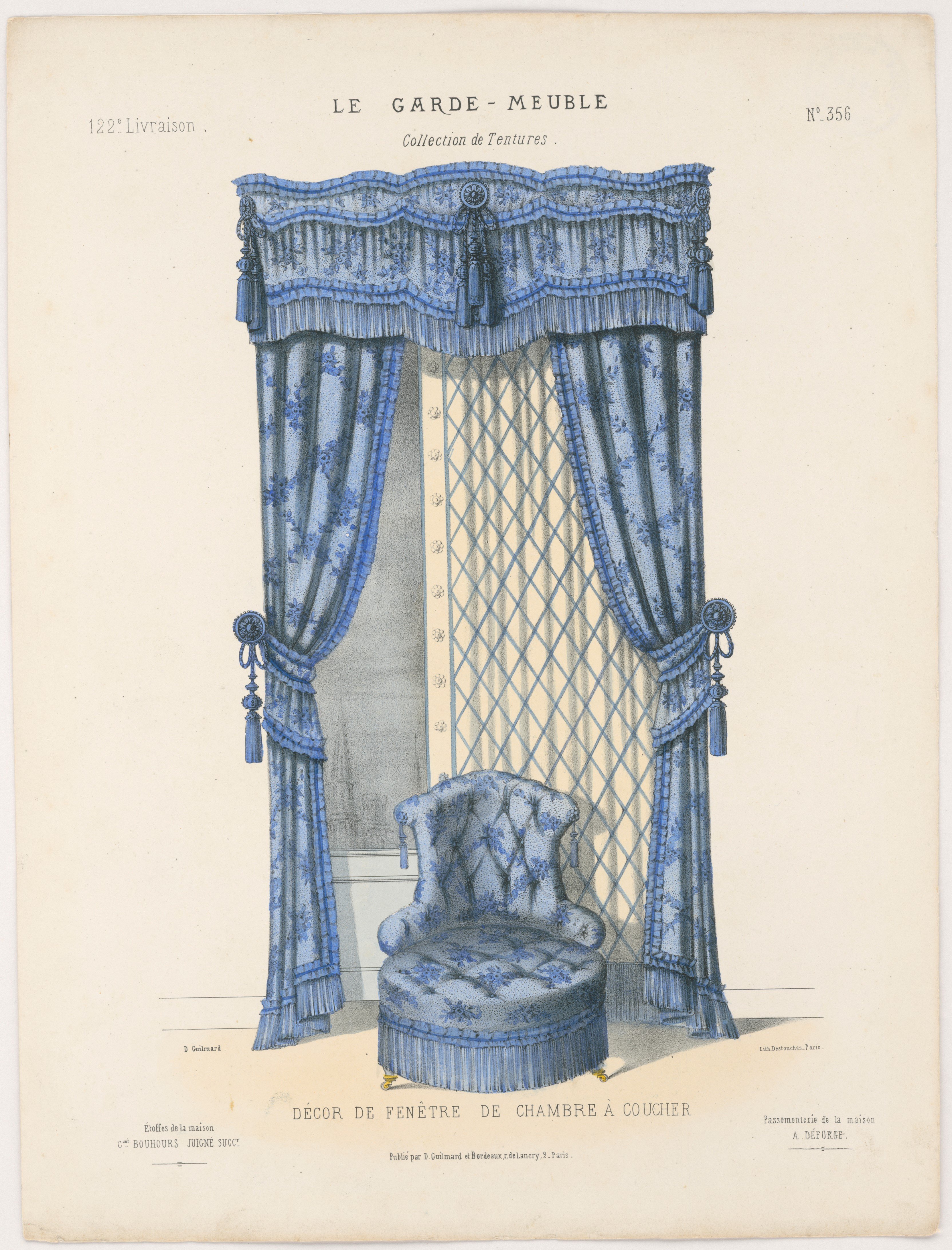 "Décor de Fenêtre de chambre á coucher", aus: Le Garde-meuble (Stiftung Fürst-Pückler-Museum Park und Schloss Branitz Public Domain Mark)