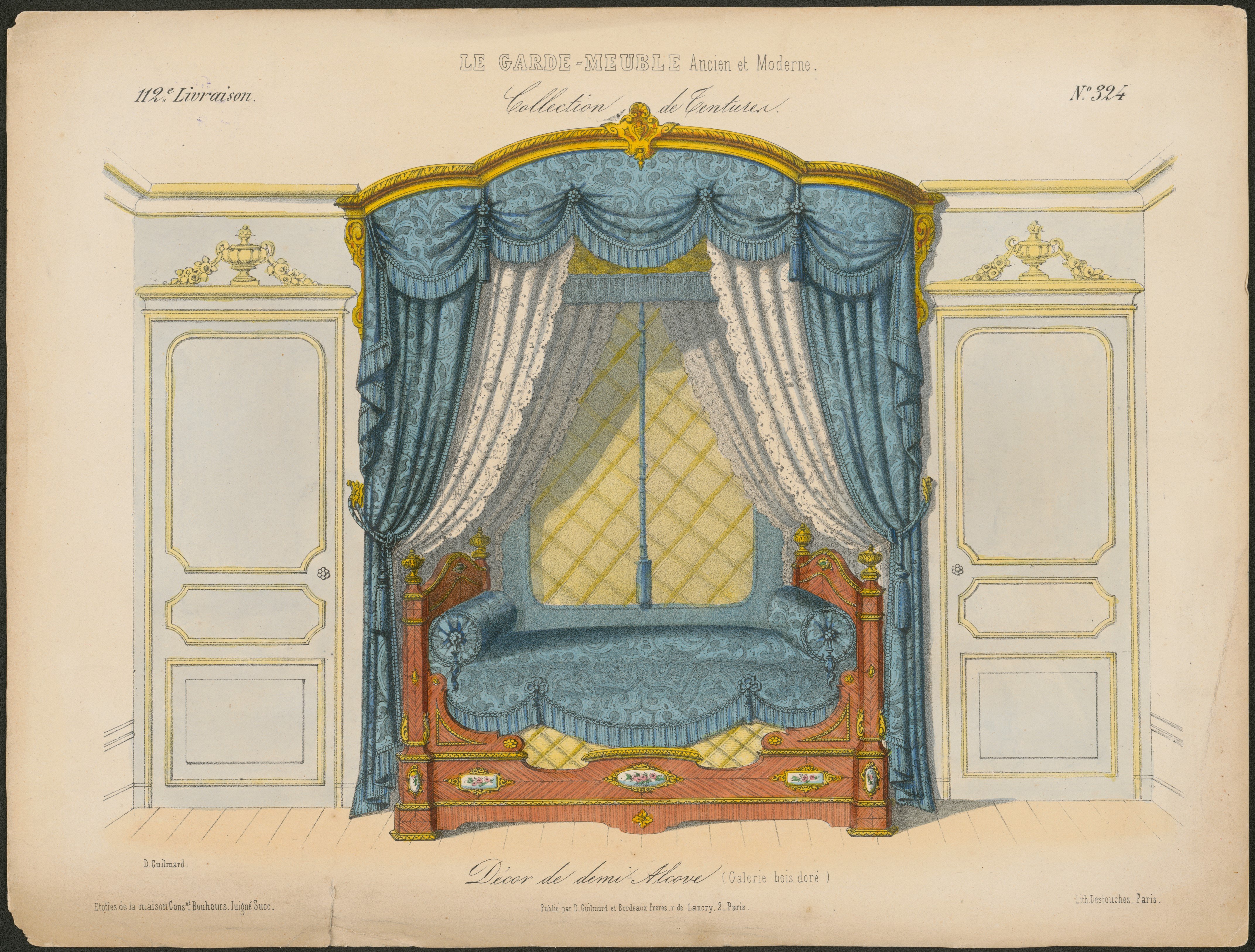 "Décor de demi Alcove [...], aus: Le Garde-meuble (Stiftung Fürst-Pückler-Museum Park und Schloss Branitz Public Domain Mark)
