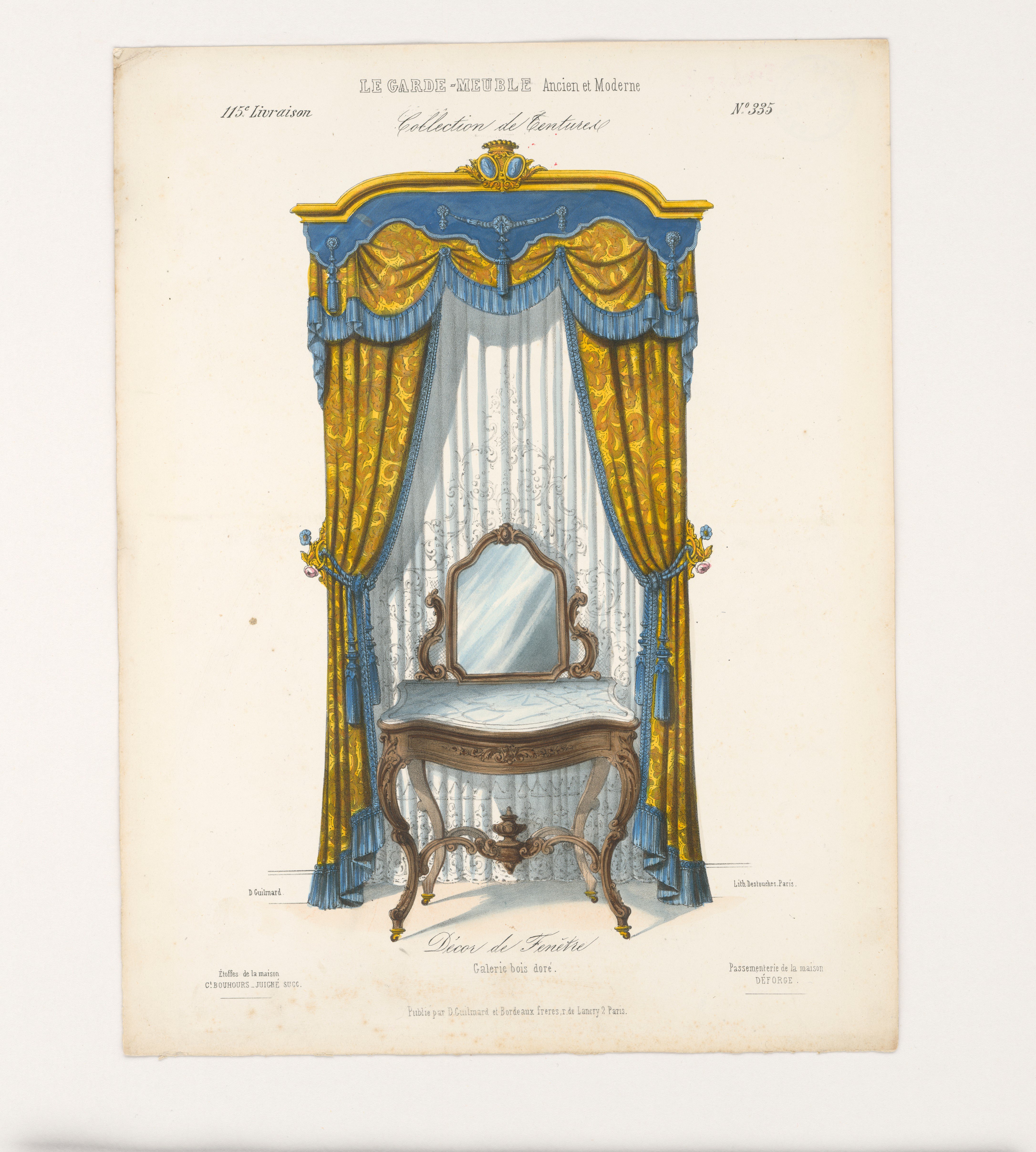 "Décors de Fenétre.", aus: Le Garde-meuble (Stiftung Fürst-Pückler-Museum Park und Schloss Branitz Public Domain Mark)