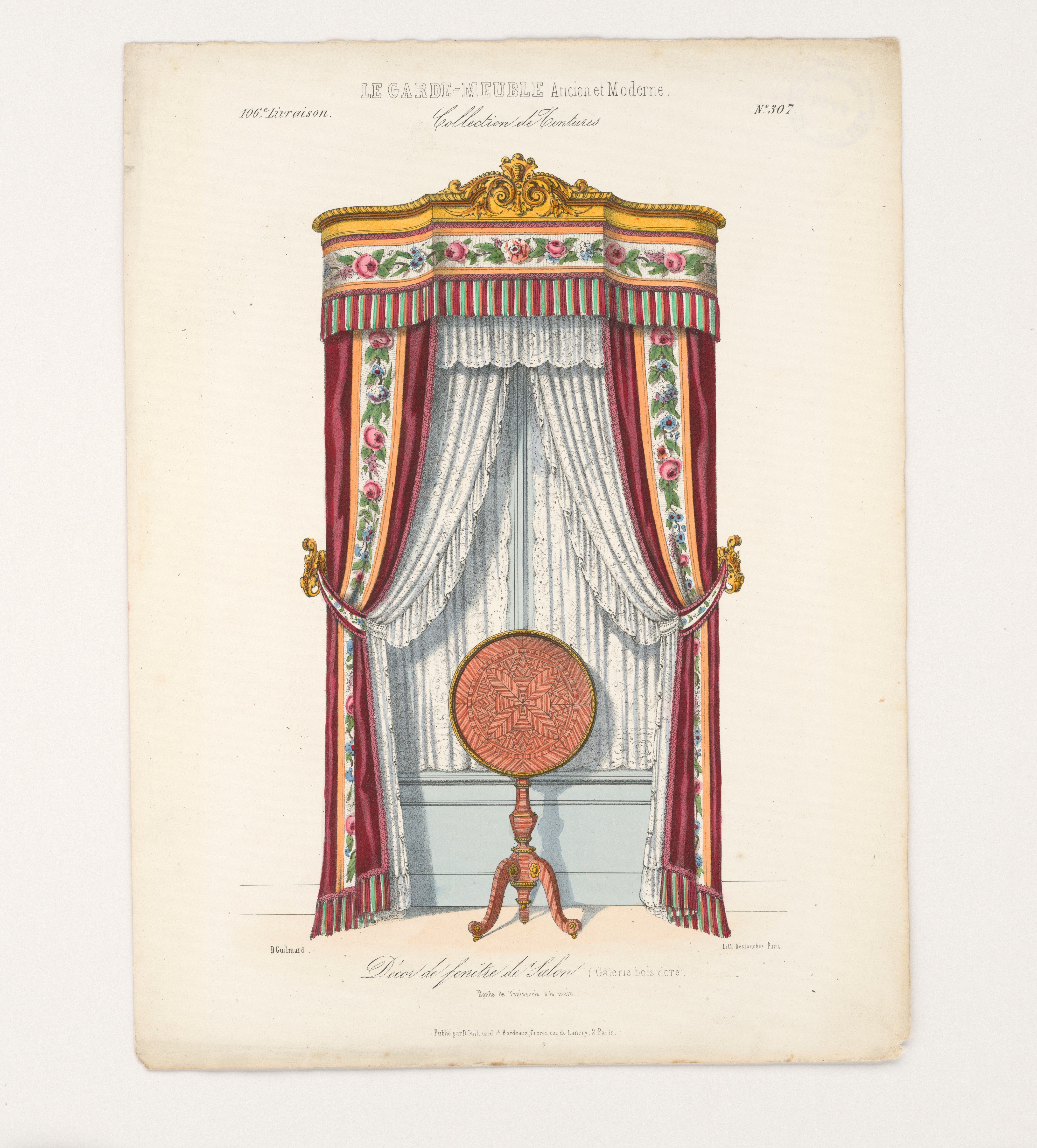 "Décor de fenétre de Salon", aus: Le Garde-meuble (Stiftung Fürst-Pückler-Museum Park und Schloss Branitz Public Domain Mark)