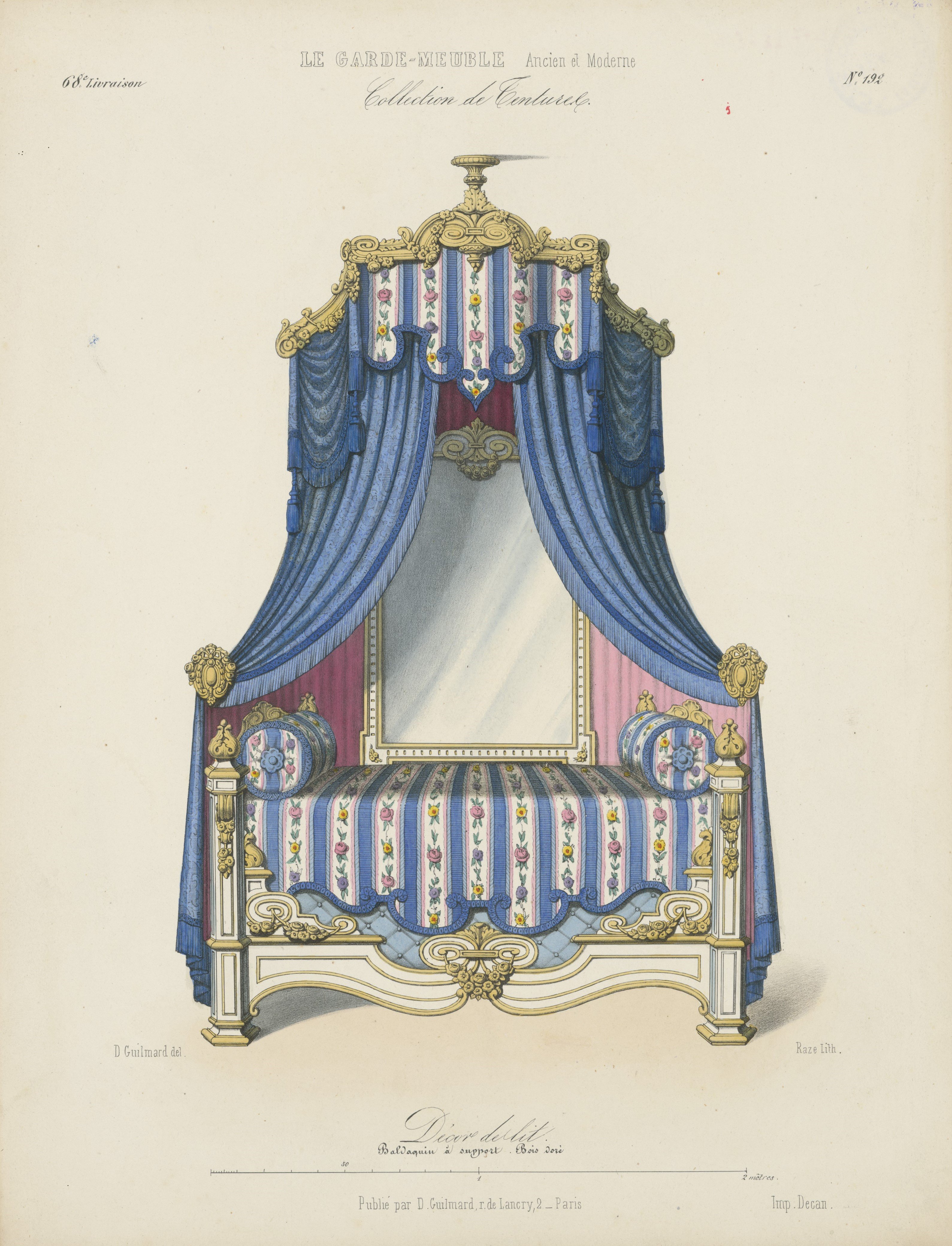 "Décor de lit", aus: Le Garde-meuble (Stiftung Fürst-Pückler-Museum Park und Schloss Branitz Public Domain Mark)