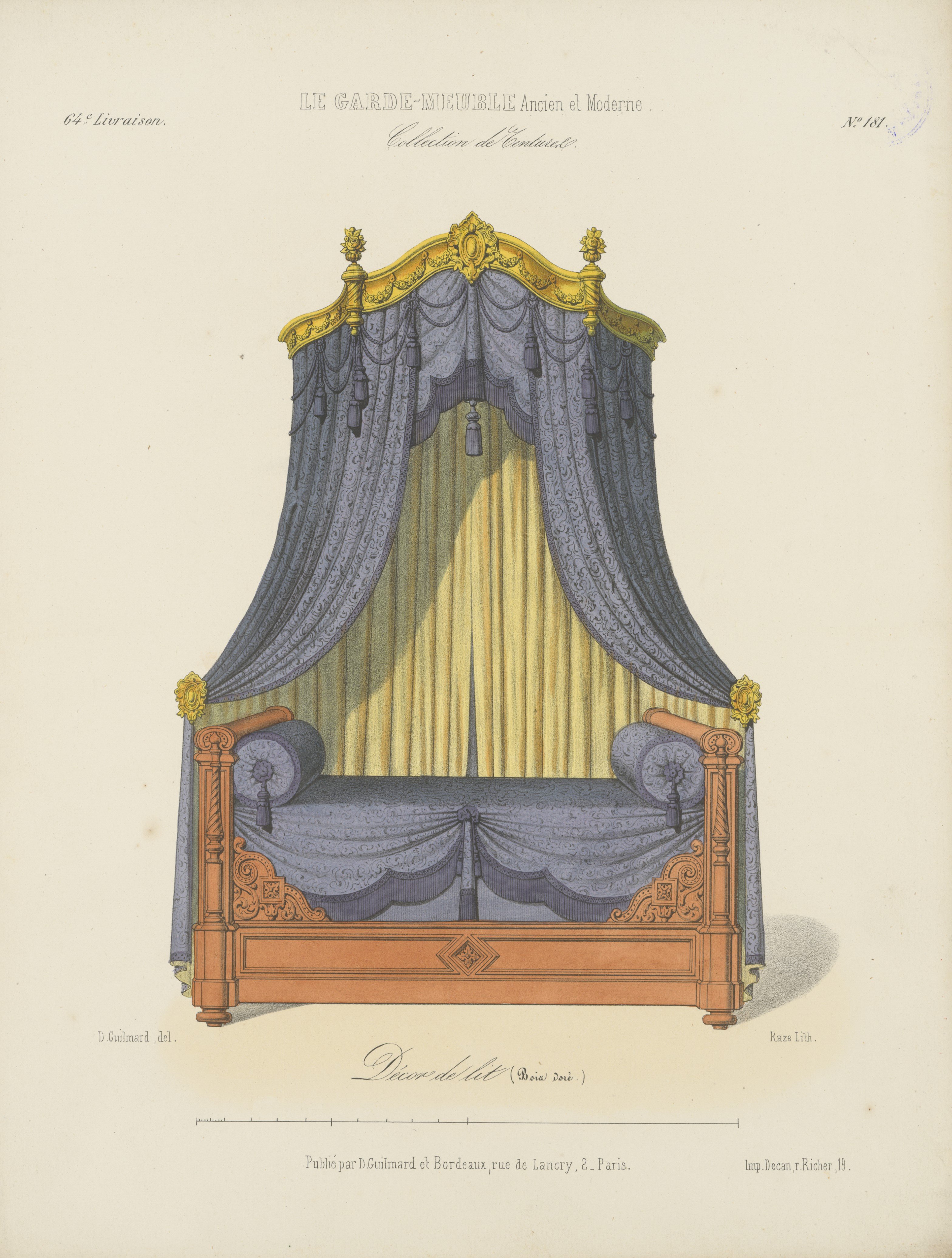 "Décor de lit", aus: Le Garde-meuble (Stiftung Fürst-Pückler-Museum Park und Schloss Branitz Public Domain Mark)