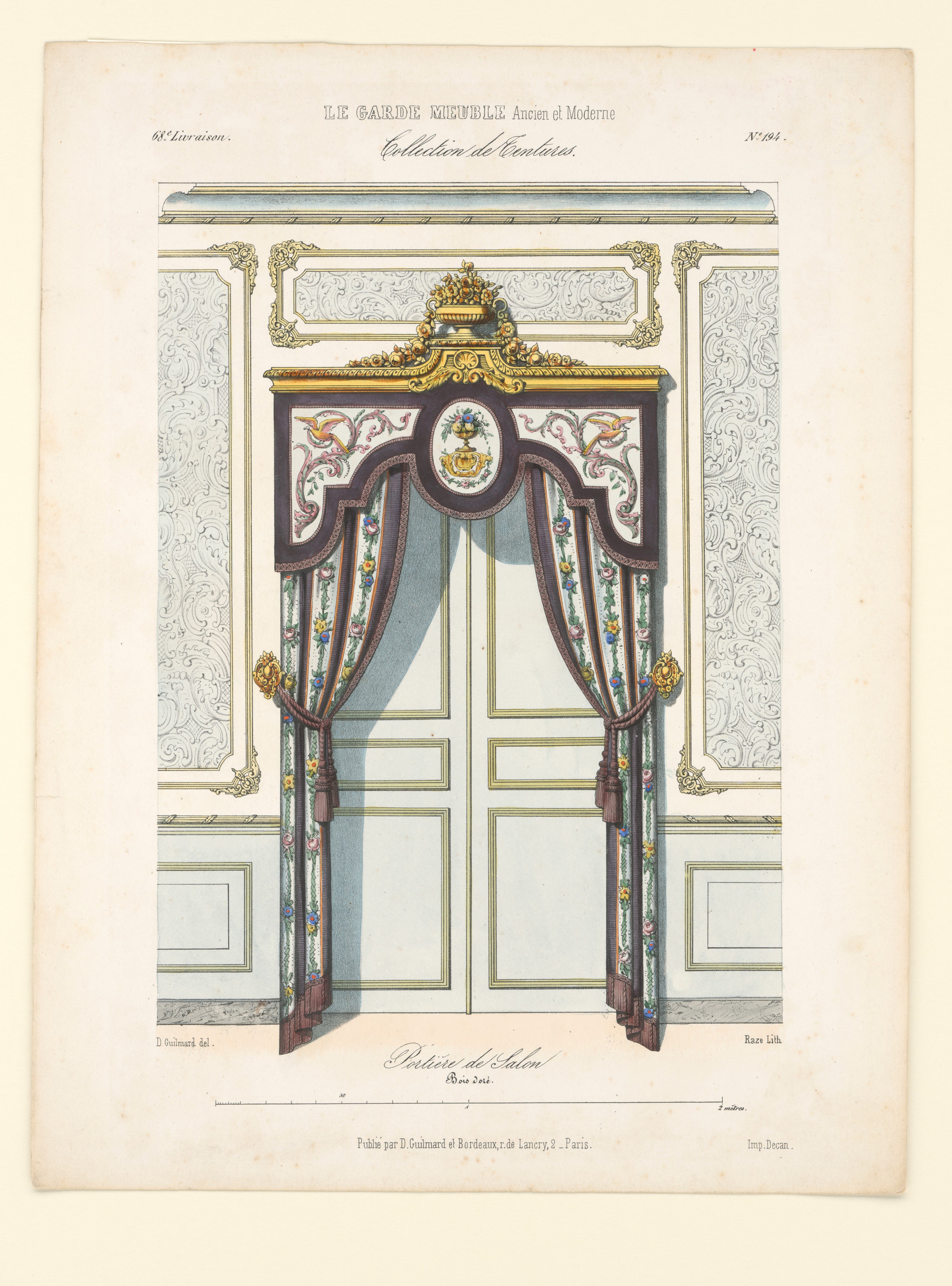 "Portiére de Salon", aus: Le Garde-meuble (Stiftung Fürst-Pückler-Museum Park und Schloss Branitz Public Domain Mark)