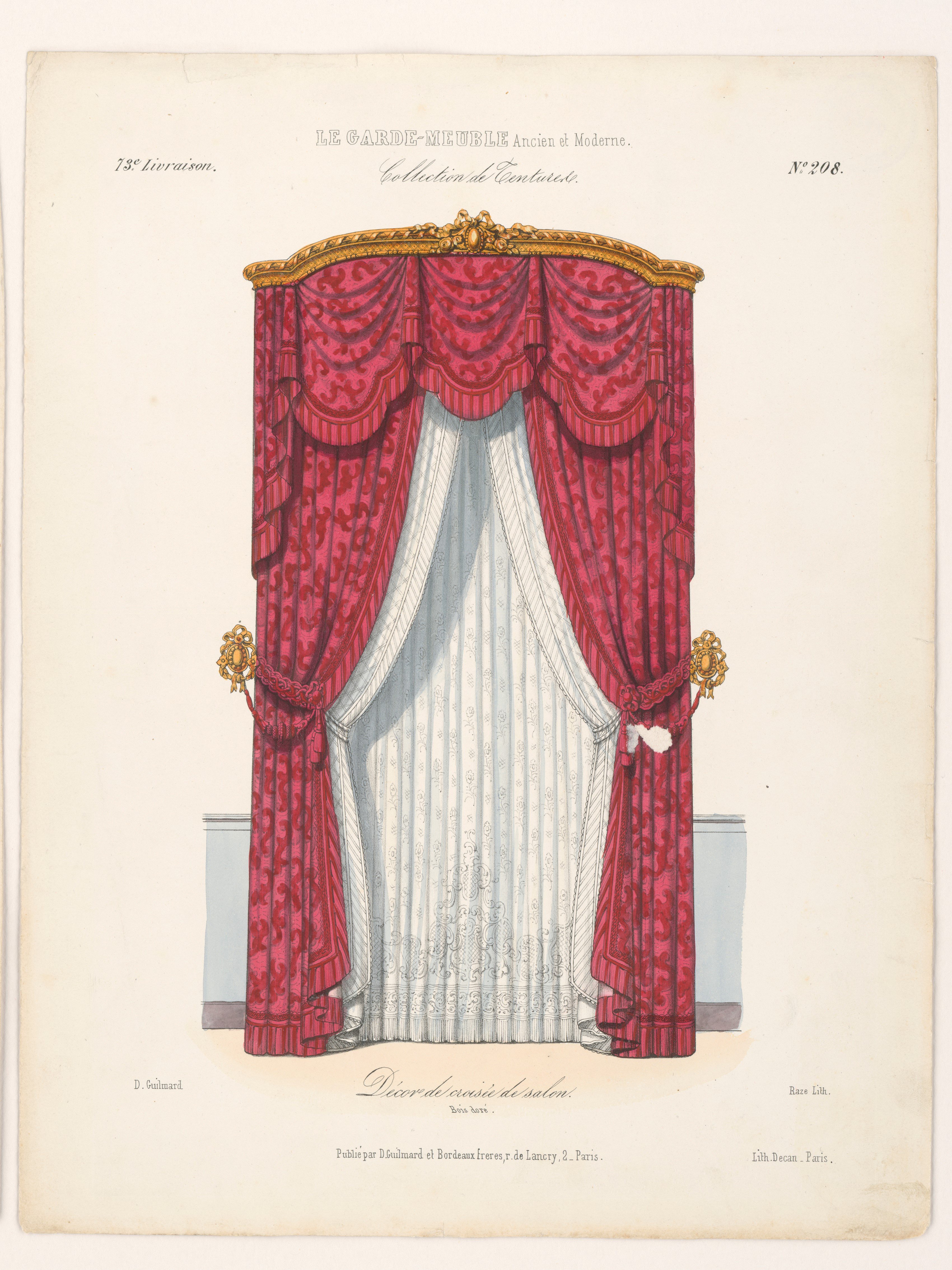 "Decor de croisée de salon.", aus: Le Garde-meuble (Stiftung Fürst-Pückler-Museum Park und Schloss Branitz Public Domain Mark)