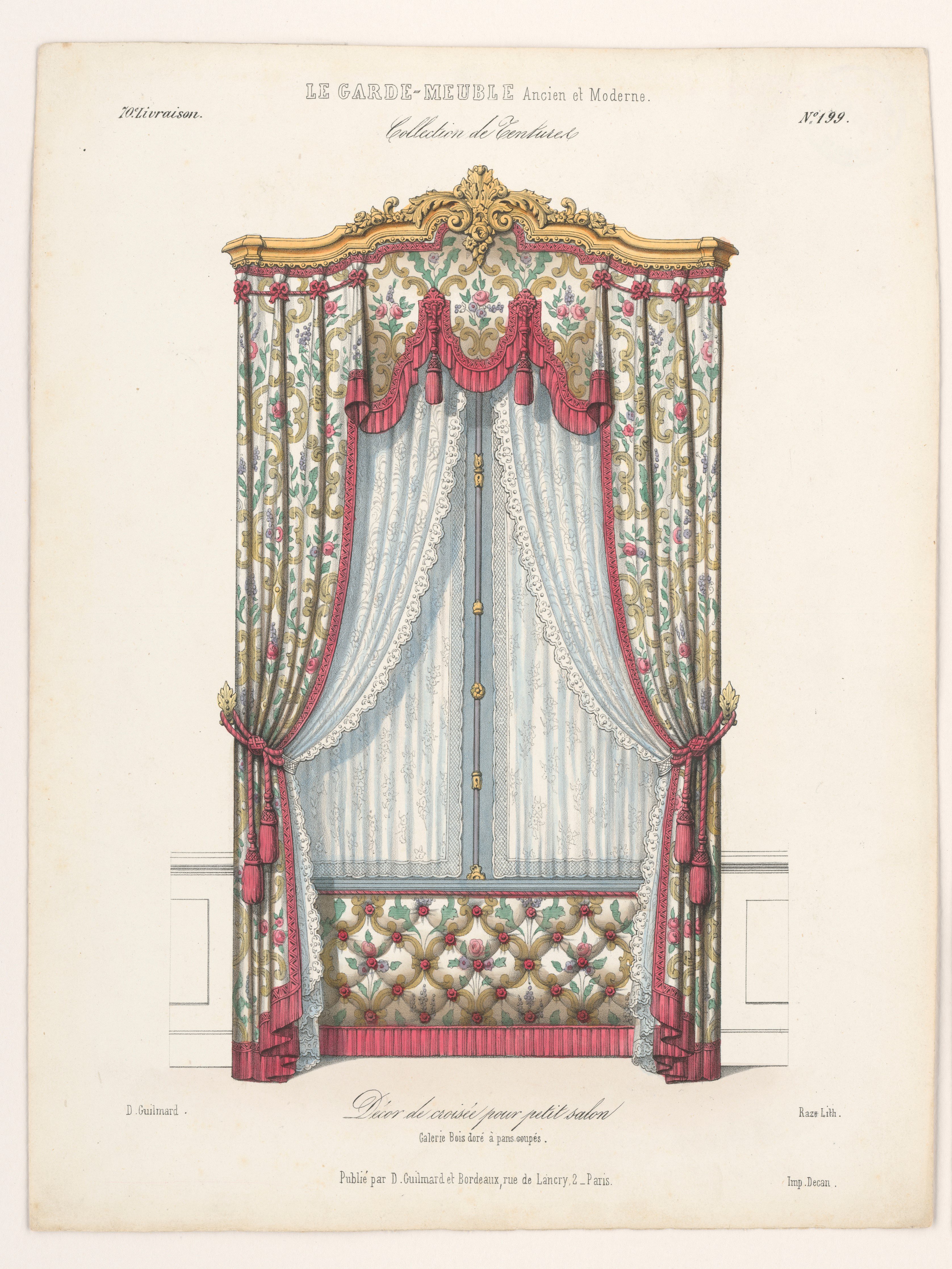 "Decor de croisée pour petite salon", aus: Le Garde-meuble (Stiftung Fürst-Pückler-Museum Park und Schloss Branitz Public Domain Mark)