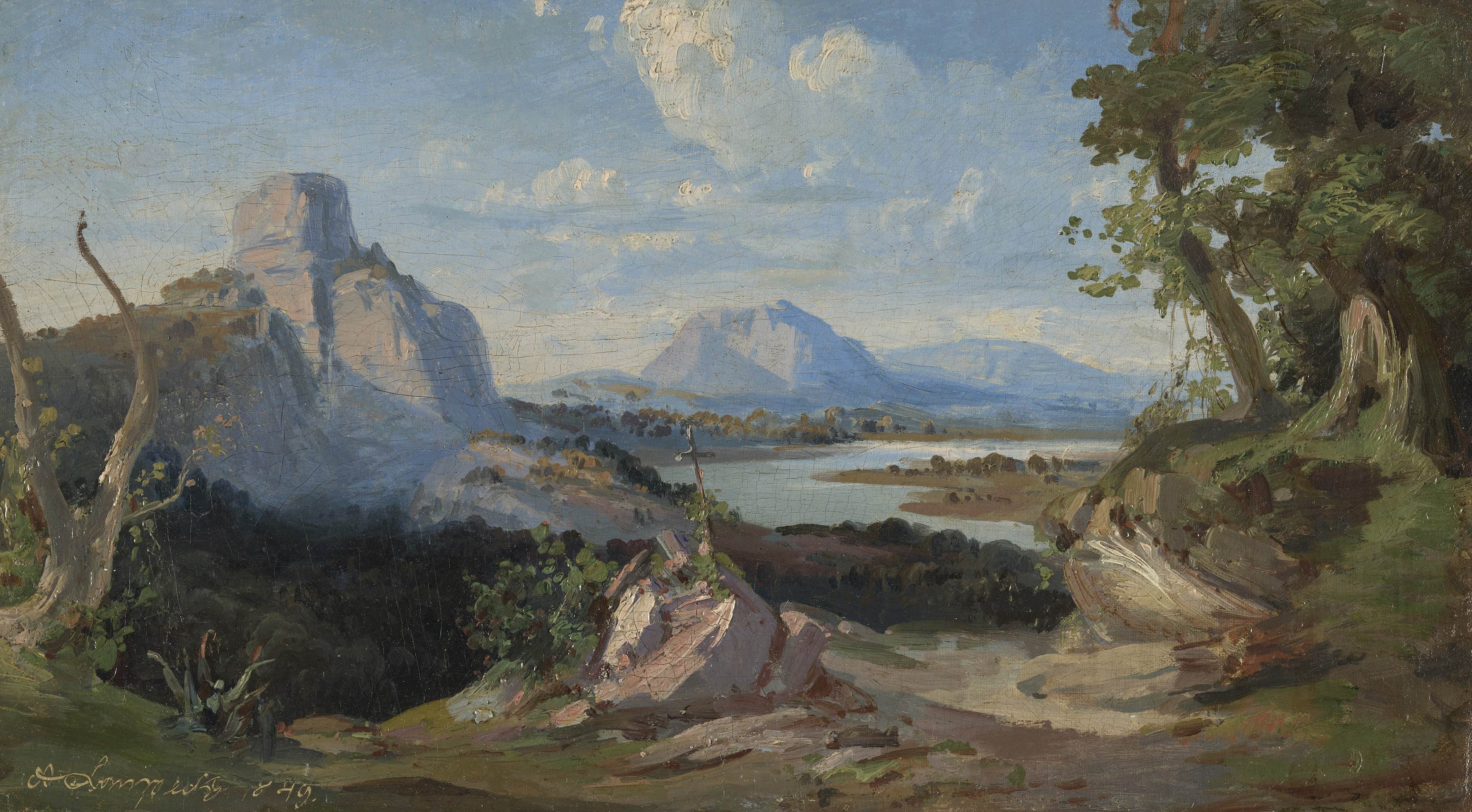 Felsige Landschaft in Italien (Stiftung Fürst-Pückler-Museum Park und Schloss Branitz CC BY-NC-SA)