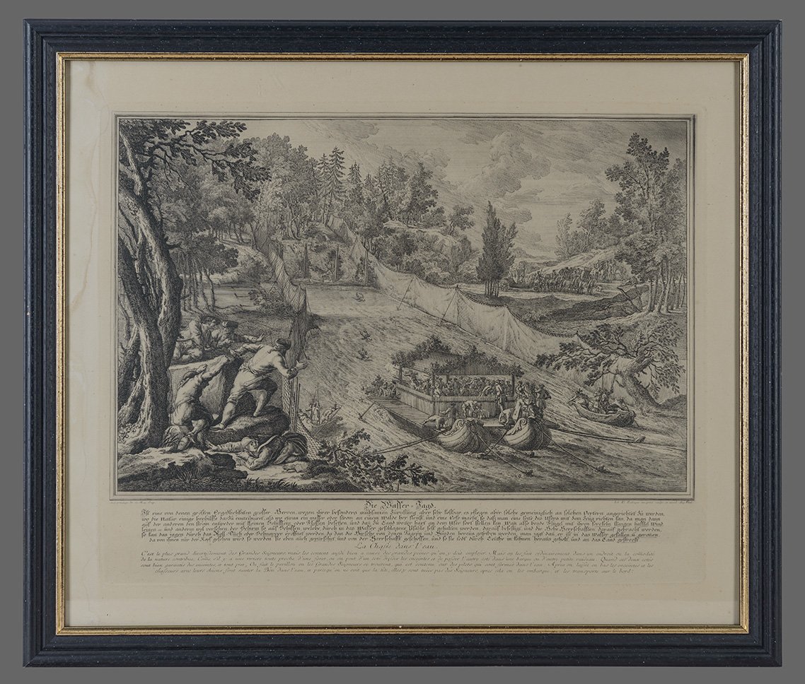 Ridinger, Johann Elias: Die Wasserjagd, 1729 (Dominikanerkloster Prenzlau CC BY-NC)
