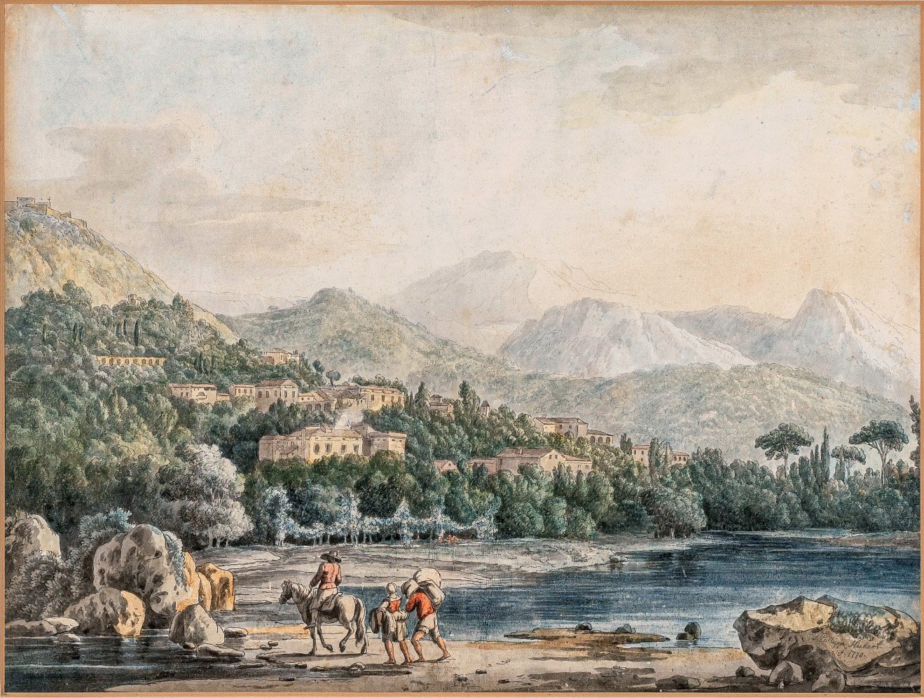 Hackert, Jakob Phlipp: Landschaft bei La Cava, 1770 (Dominikanerkloster Prenzlau CC BY-NC)