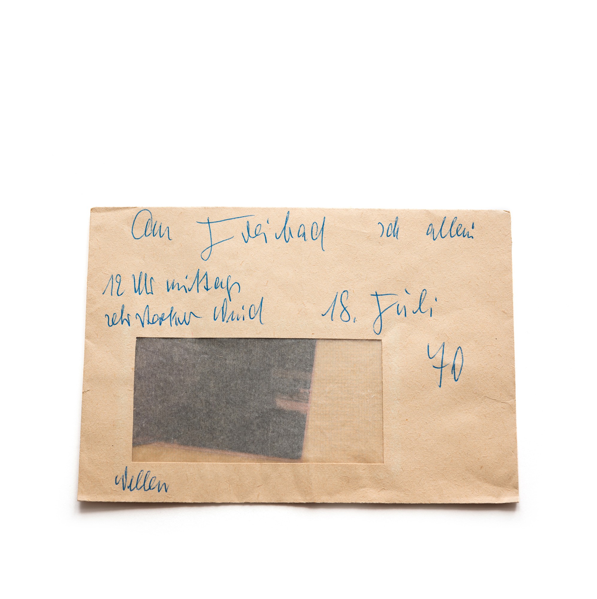 Briefumschlag mit Negativen (Müllroser Heimatmuseum im Haus des Gastes /Lorenz Kienzle CC BY-NC-SA)