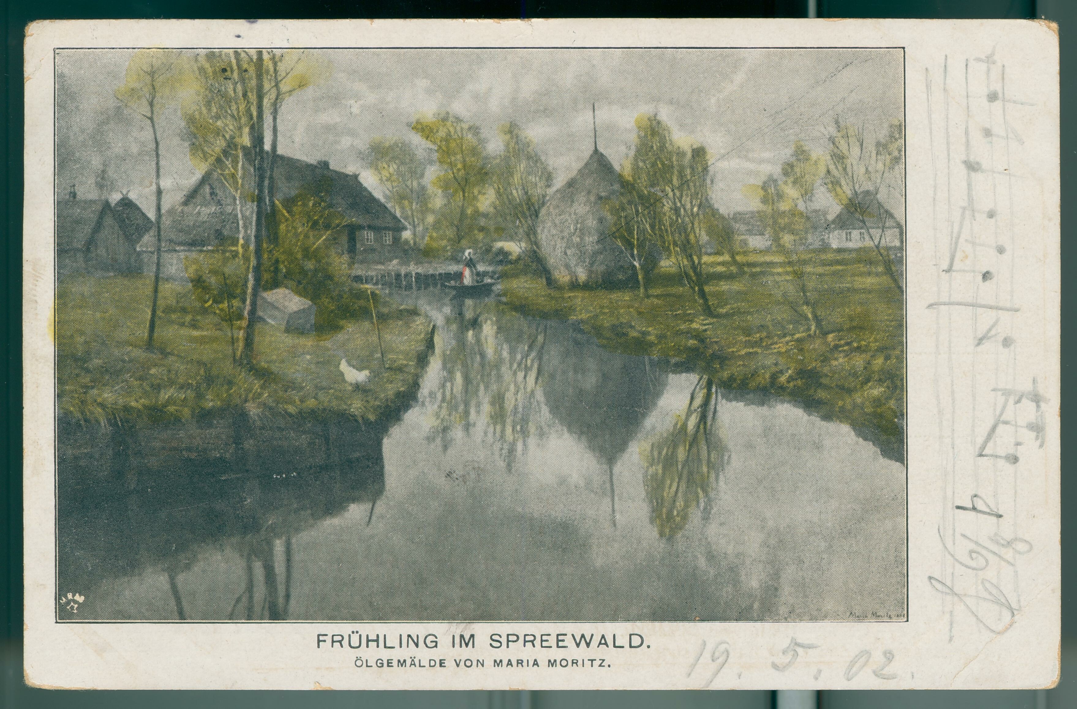 Moritz, Marie Elisabeth (Vorlage): Frühling im Spreewald (Postkarte) (Stadt- und Regionalmuseum Lübben CC BY-NC)