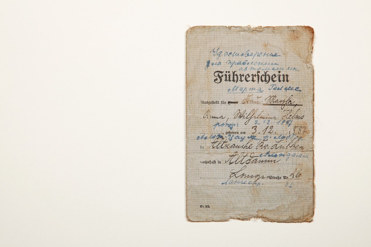 Führerschein von Martha Helms, ausgestellt 1927 (Museum Schloss Lübben CC BY-NC-SA)