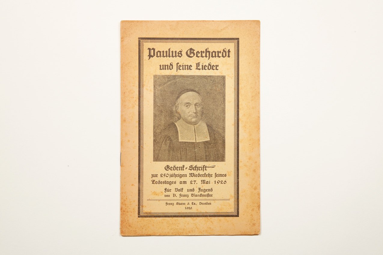 Paulus Gerhardt und seine Lieder. Gedenk-Schrift zur 250jährigen Wiederkehr seines Todestages (Museum Schloss Lübben CC BY-NC-SA)