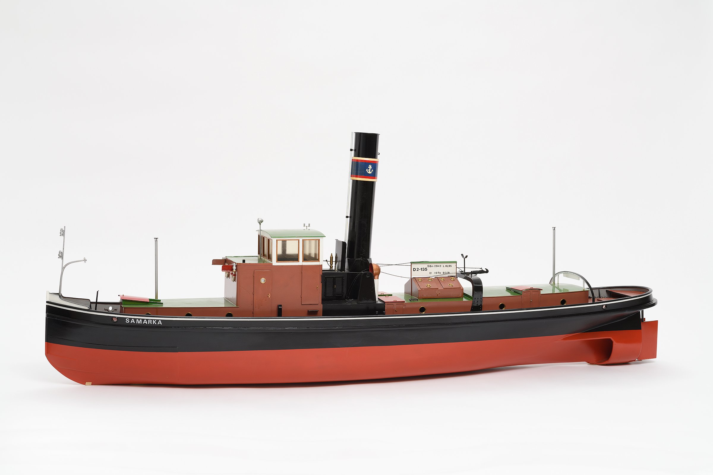 Modell Schleppdampfer SAMARKA (Binnenschifffahrts-Museum Oderberg CC BY-NC-SA)