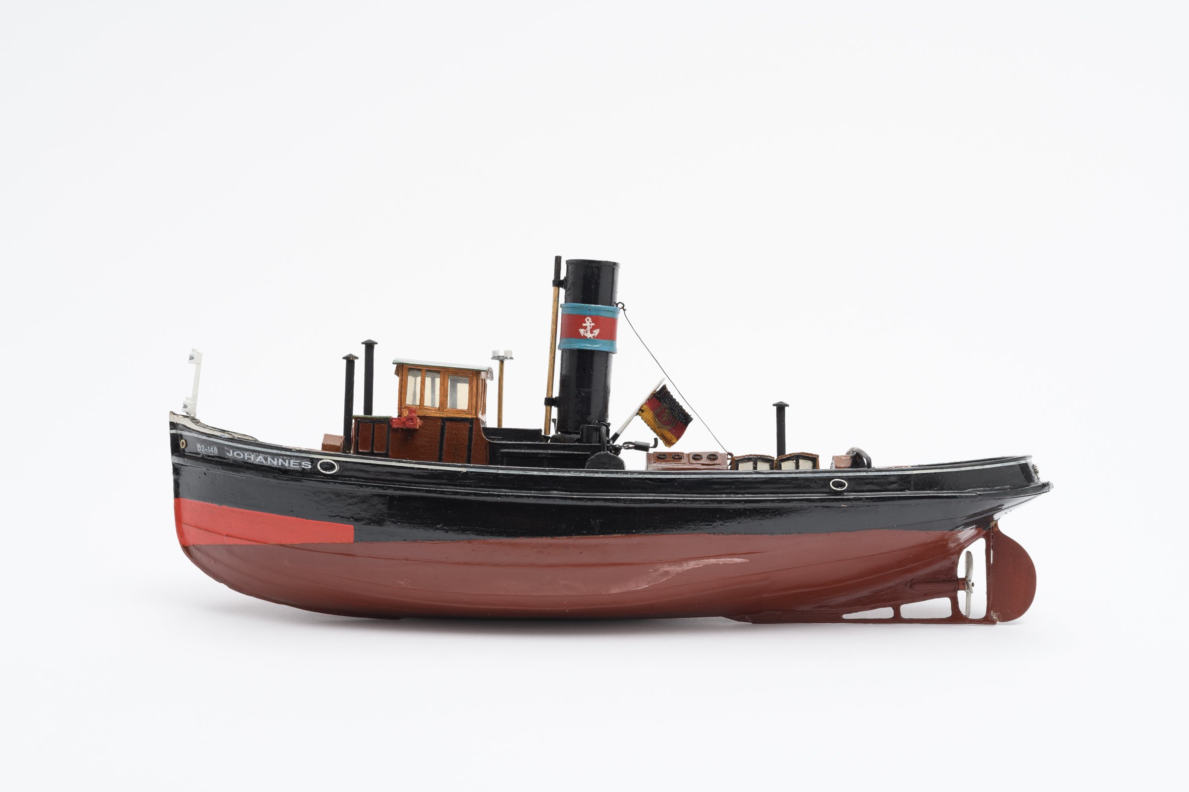 Modell Schlepper JOHANNES (Binnenschifffahrts-Museum Oderberg CC BY-NC-SA)