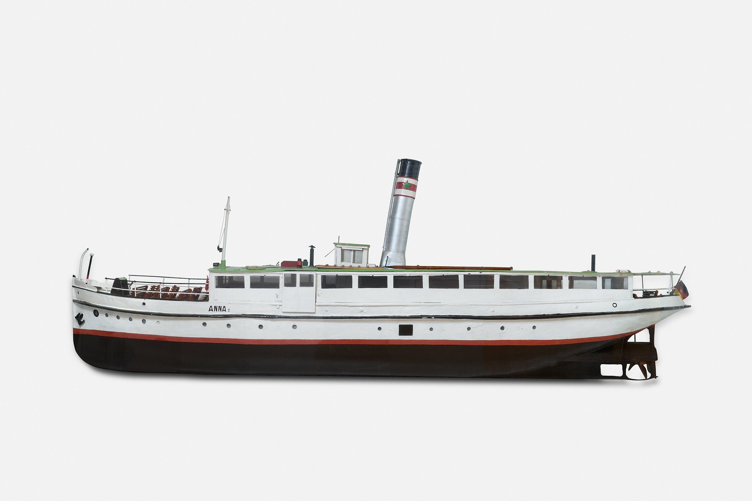 Modell Fahrgastschiff ANNA II (Binnenschifffahrts-Museum Oderberg CC BY-NC-SA)