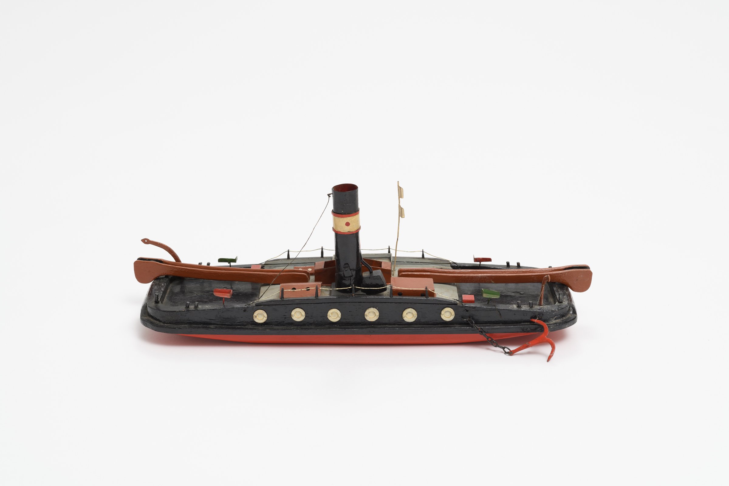 Modell eines Kettendampfers (Binnenschifffahrtsmuseum Oderberg CC BY-NC-SA)