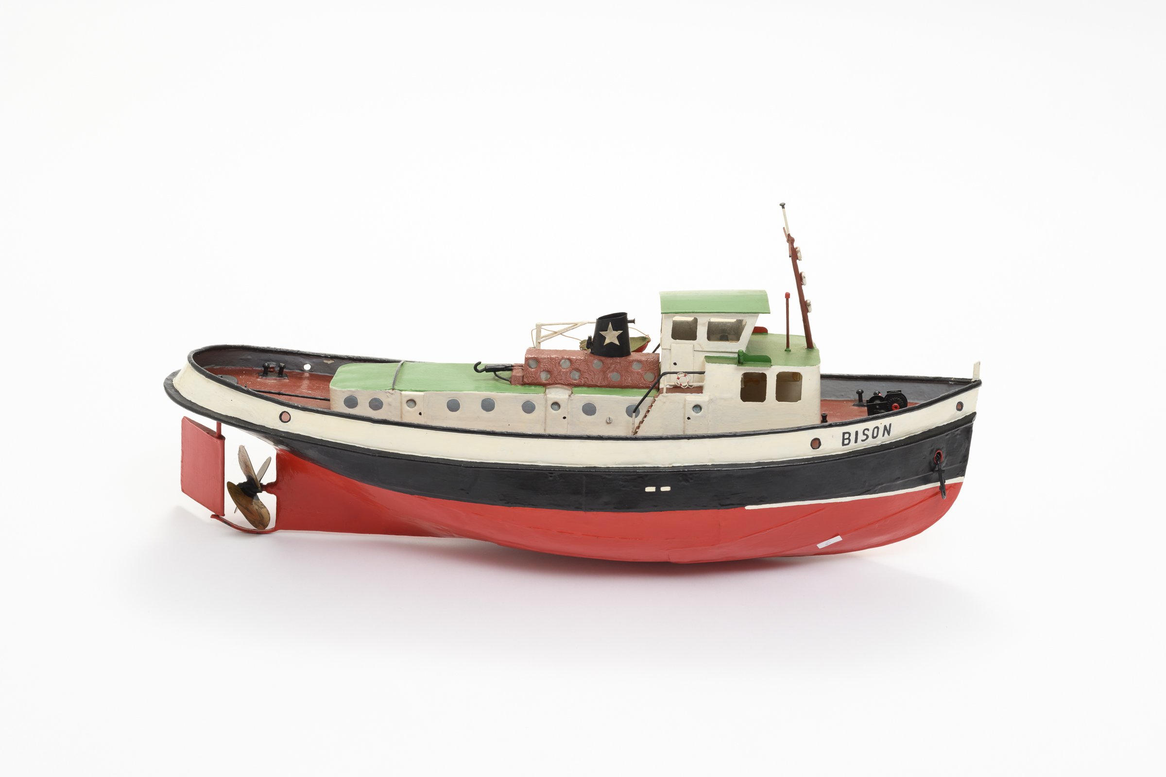 Modell Schlepper BISON (Binnenschifffahrtsmuseum Oderberg CC BY-NC-SA)