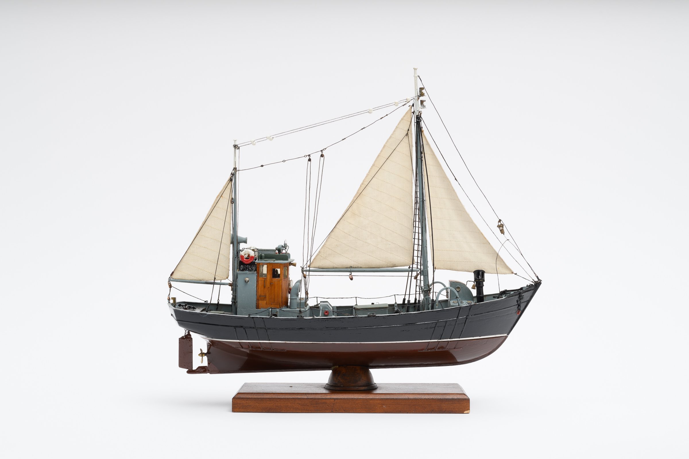 Modell 18-m-Fischkutter (Binnenschifffahrtsmuseum Oderberg CC BY-NC-SA)
