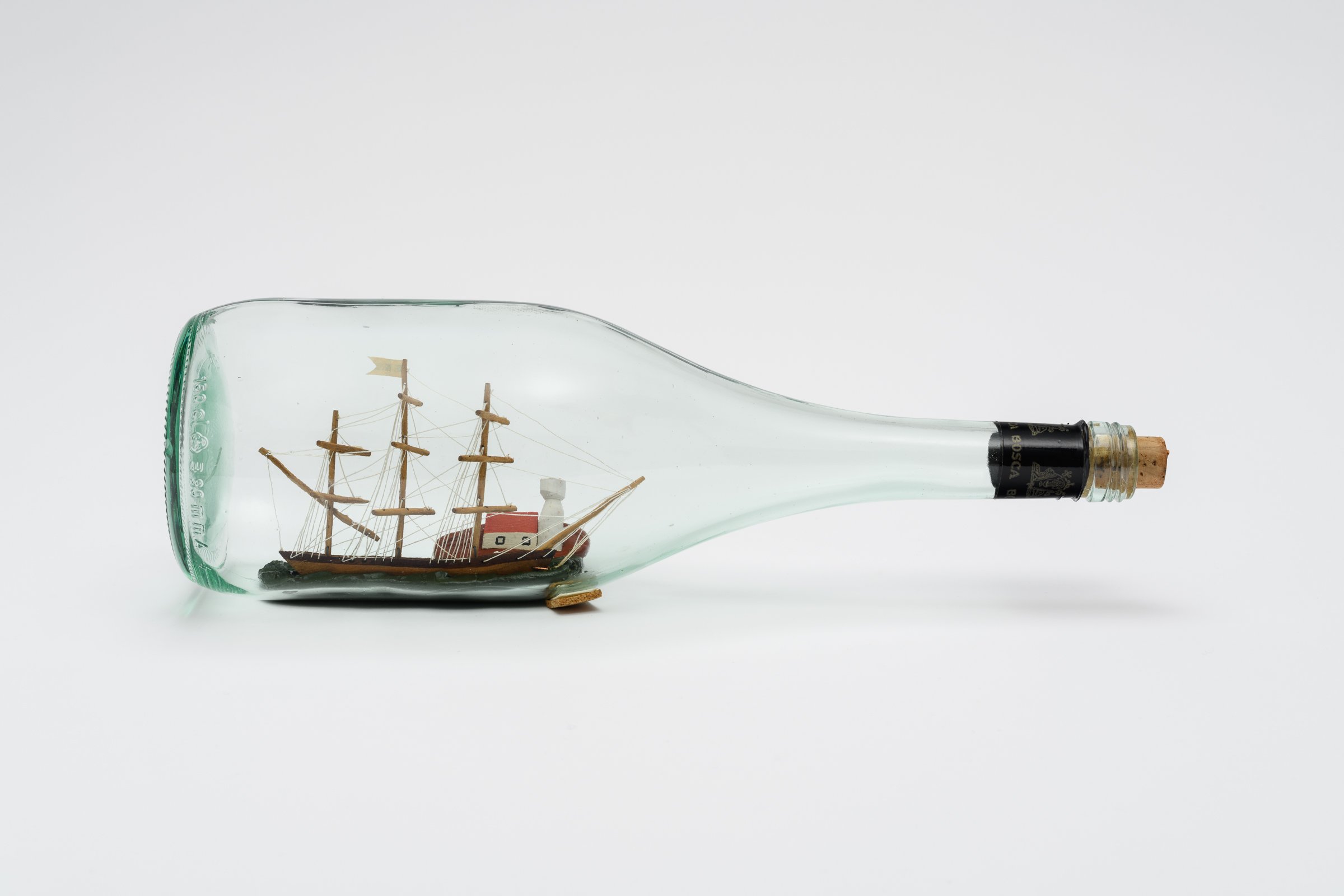 Flaschenschiff, Segelschiff (Binnenschifffahrtsmuseum Oderberg CC BY-NC-SA)