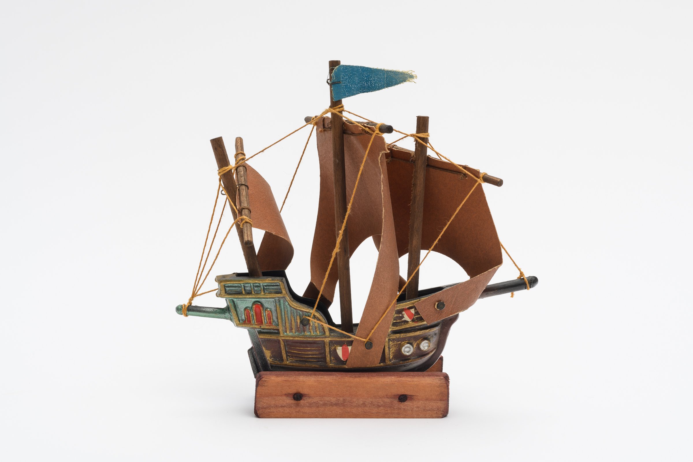 Modell Spielzeugschiff Hansekogge (Binnenschifffahrtsmuseum Oderberg CC BY-NC-SA)