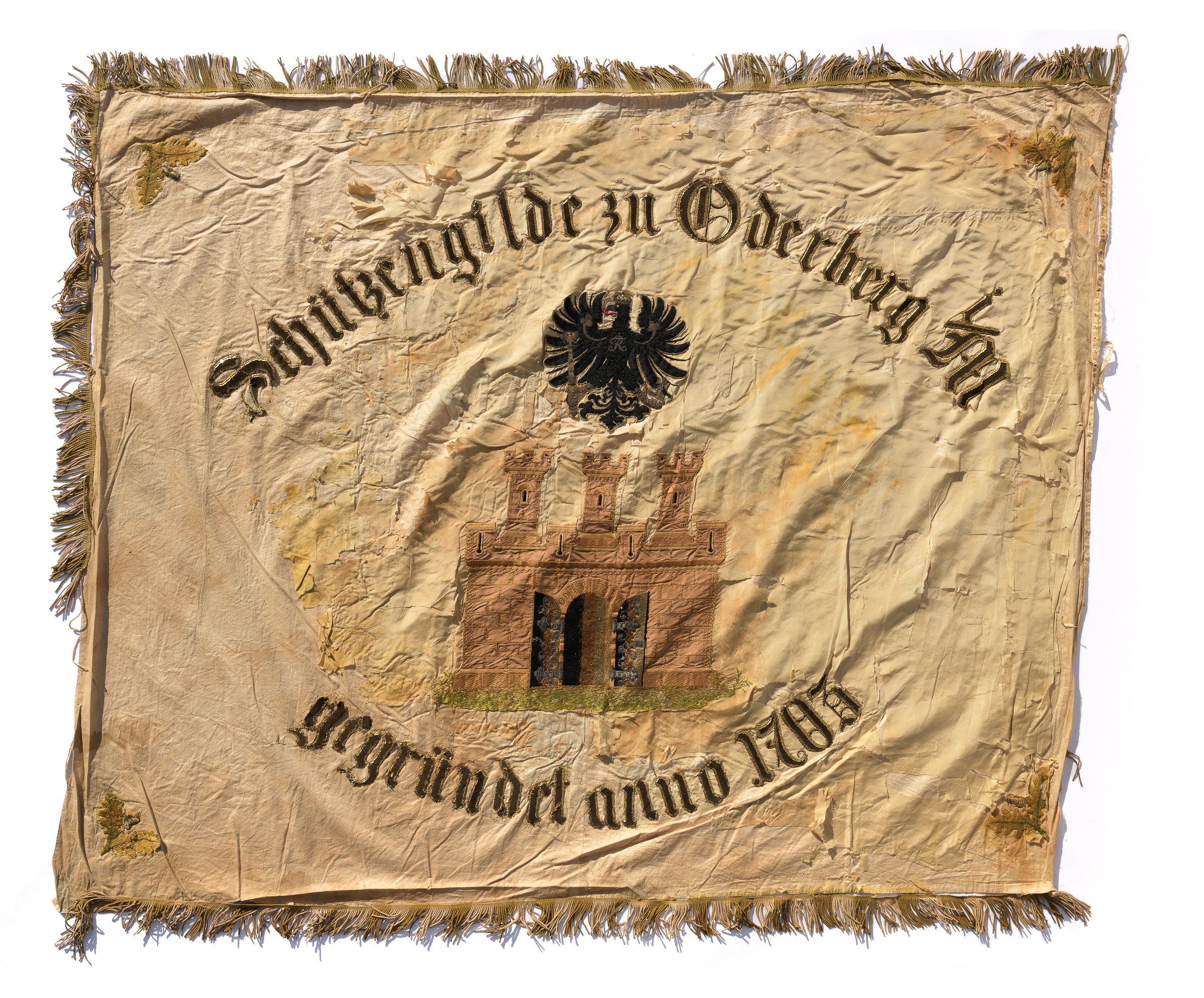 Fahne Schützengilde zu Oderberg (Binnenschifffahrts-Museum Oderberg CC BY-NC-SA)