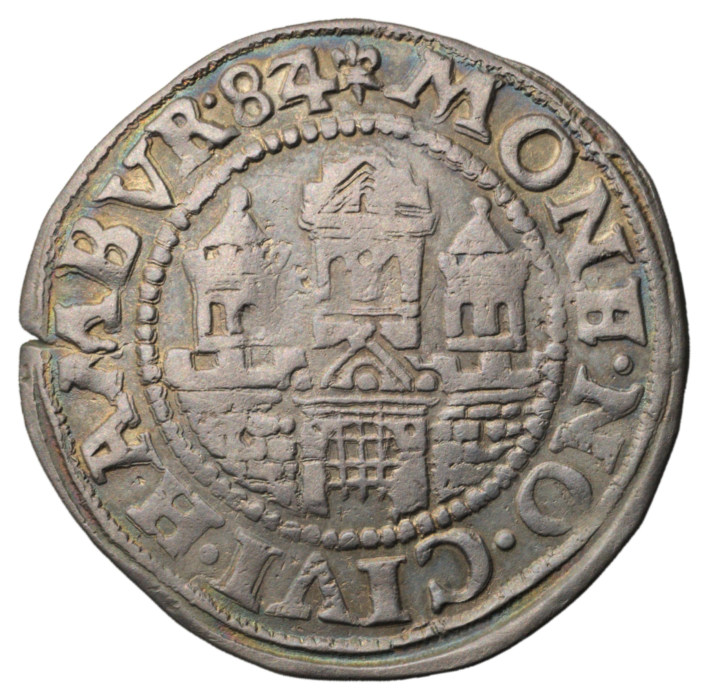 Hamburg: ¼ Taler 1584 (Museum Pritzwalk CC BY-NC-SA)