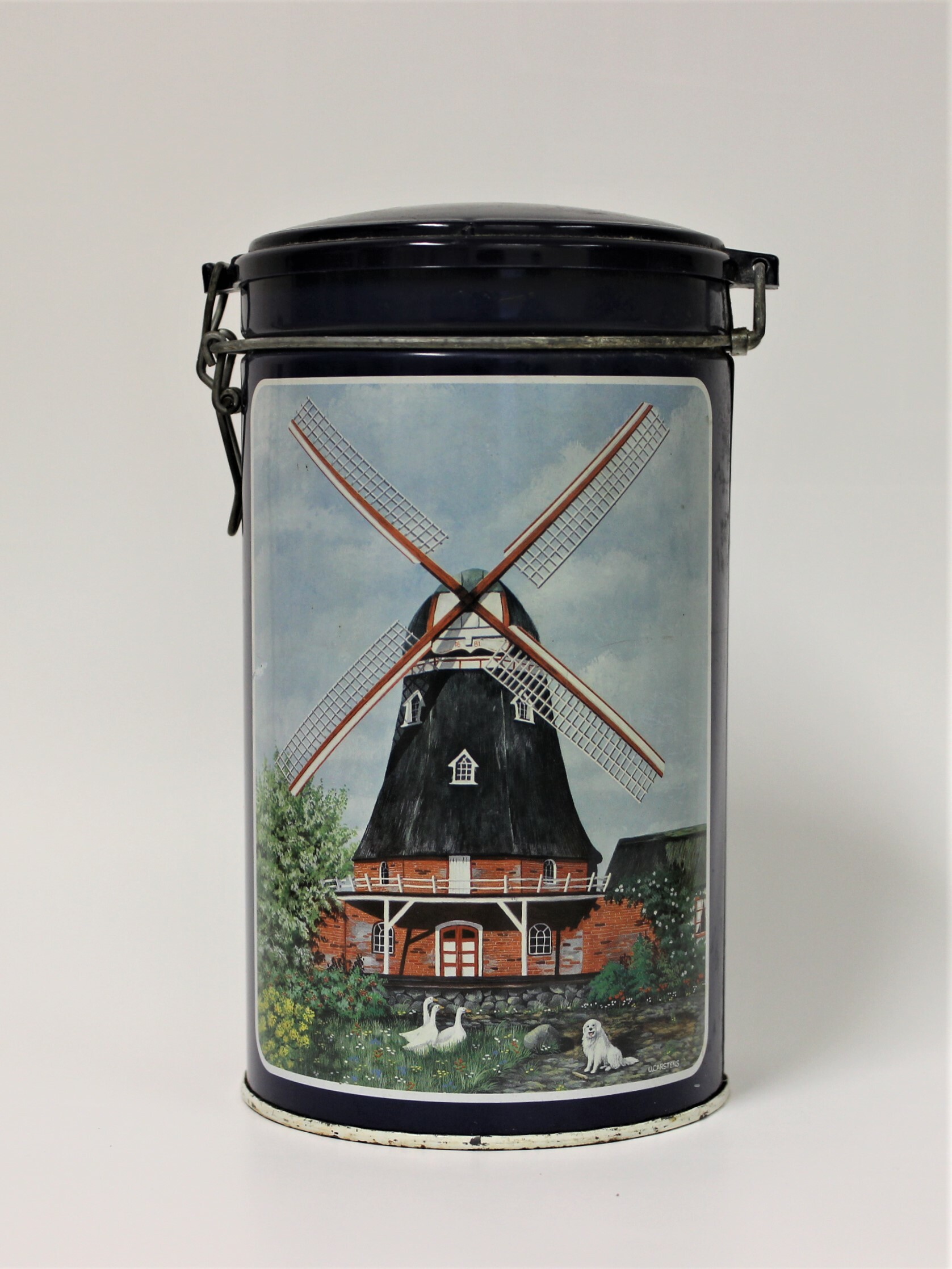 Kaffeedose mit schwarz-roter Galeriewindmühle (Historische Mühle von Sanssouci CC BY-NC-SA)