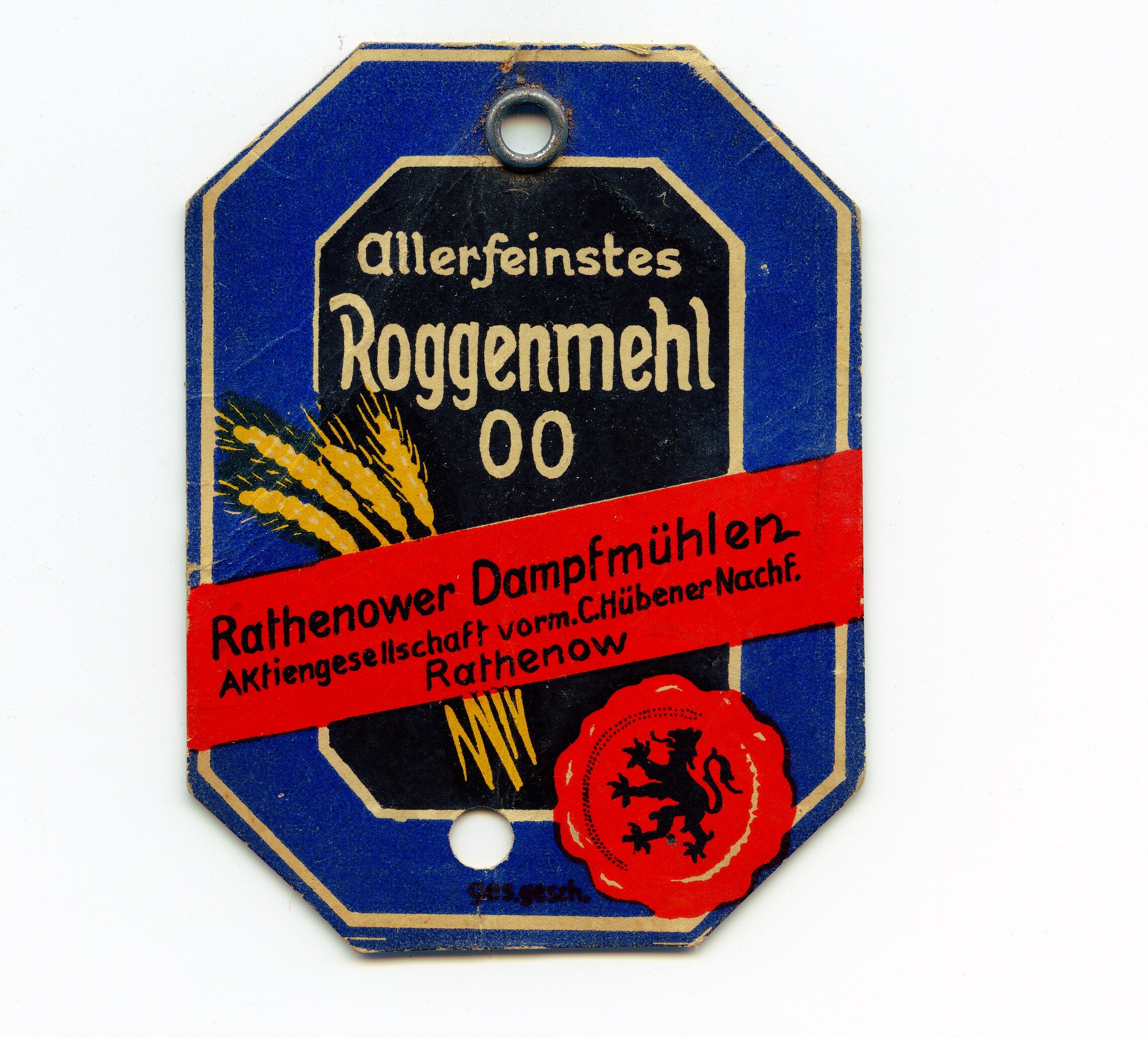 Rathenower Dampfmühlen AG, Allerfeinstes Roggenmehl 00 (Historische Mühle von Sanssouci CC BY-NC-SA)