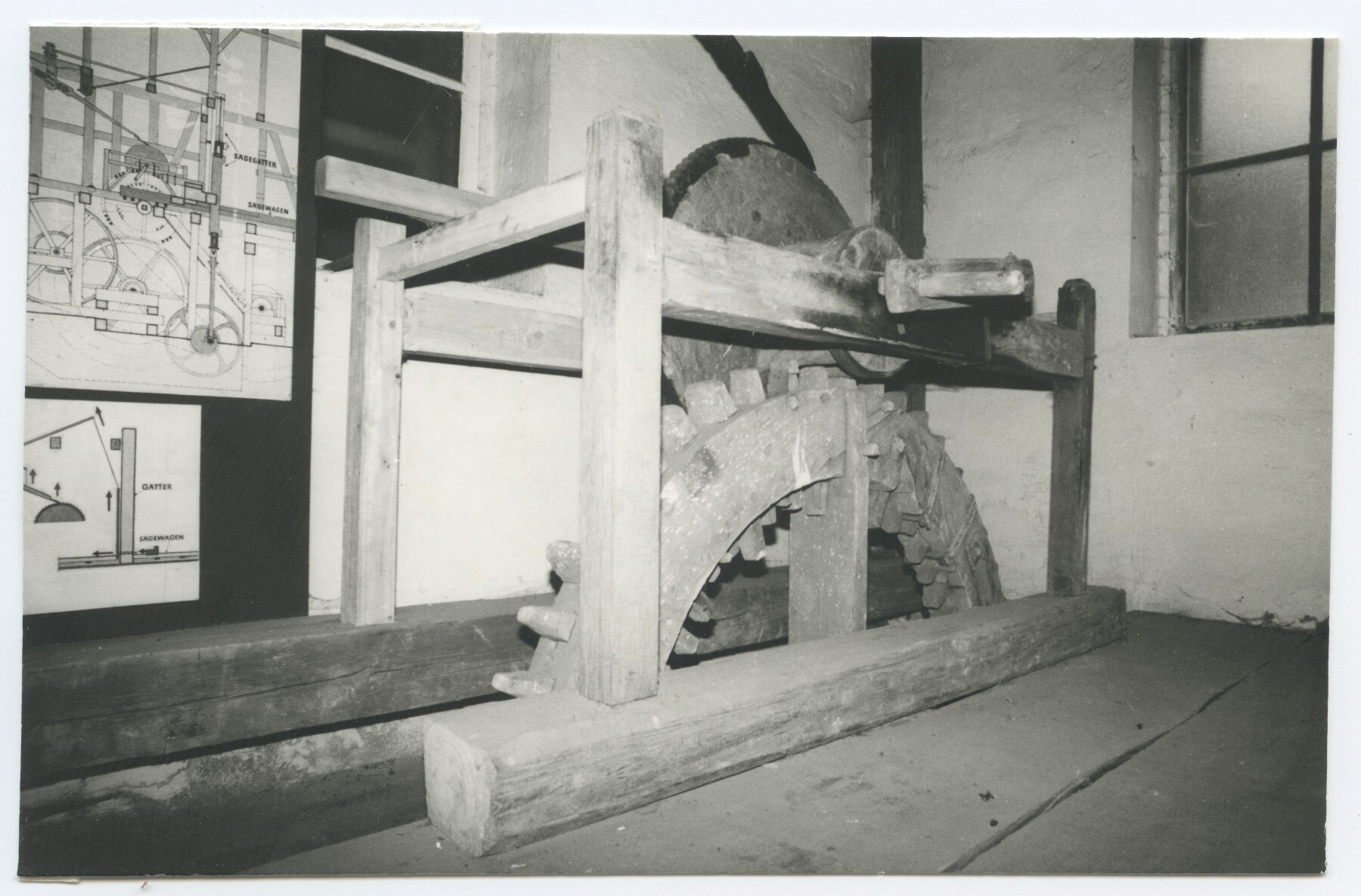Technik einer Sägemühle Jahnshain b. Kohren-Sahlis ? (Historische Mühle von Sanssouci CC BY-NC-ND)