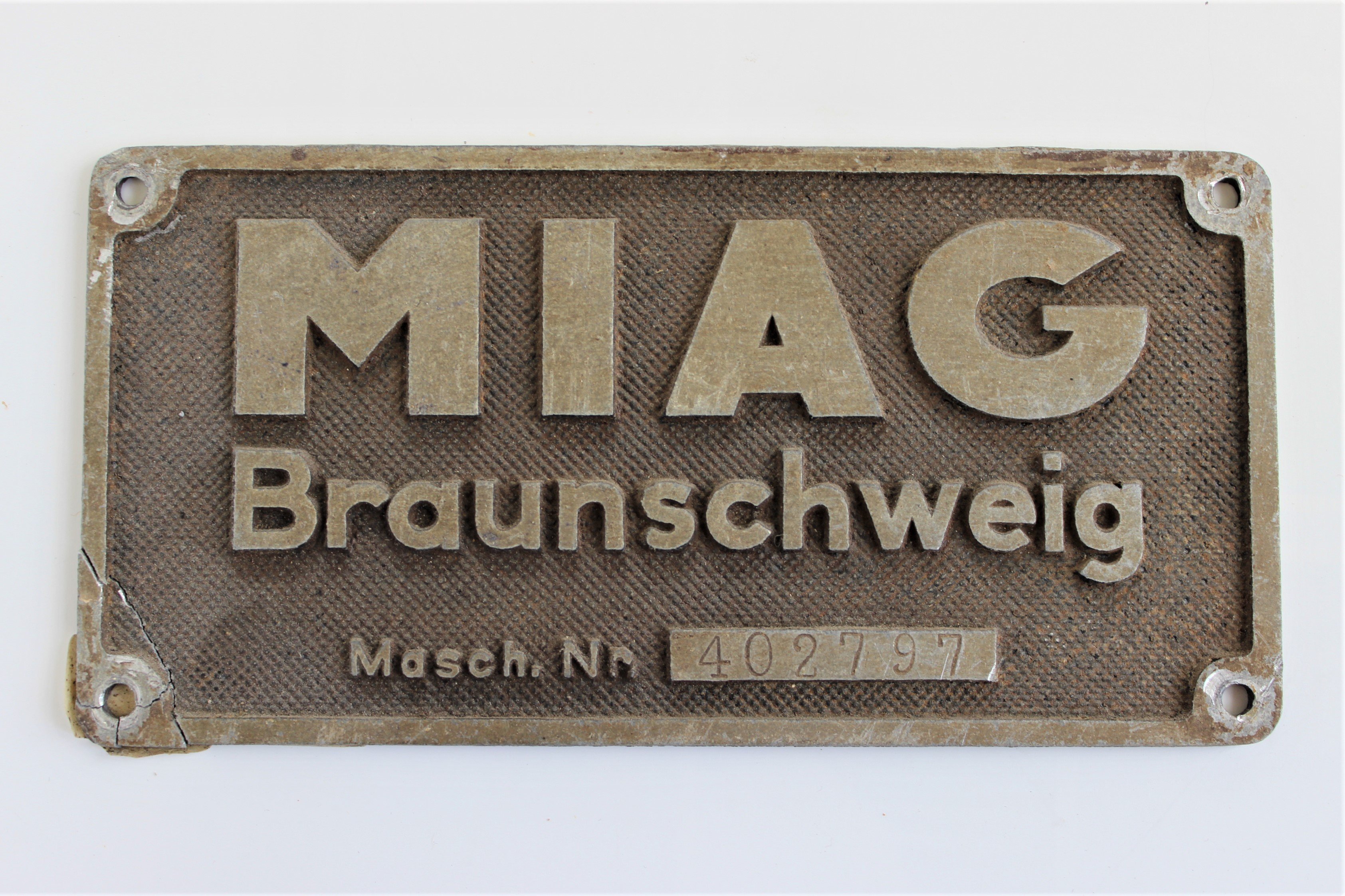 Firmenschild MIAG, Nr.: 402792 (Historische Mühle von Sanssouci CC BY-NC-SA)