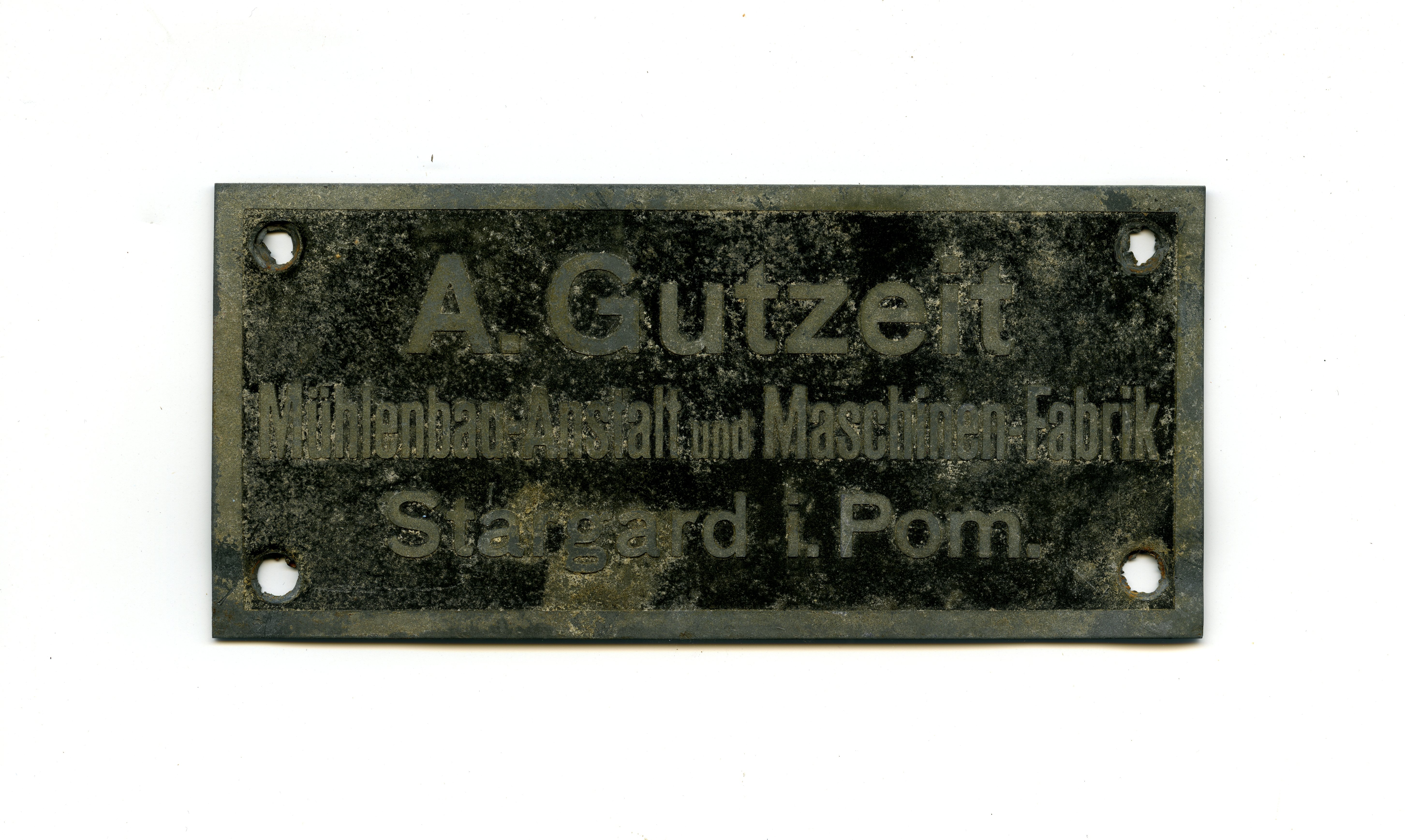 Firmenschild A. Gutzeit (Historische Mühle von Sanssouci CC BY-NC-SA)