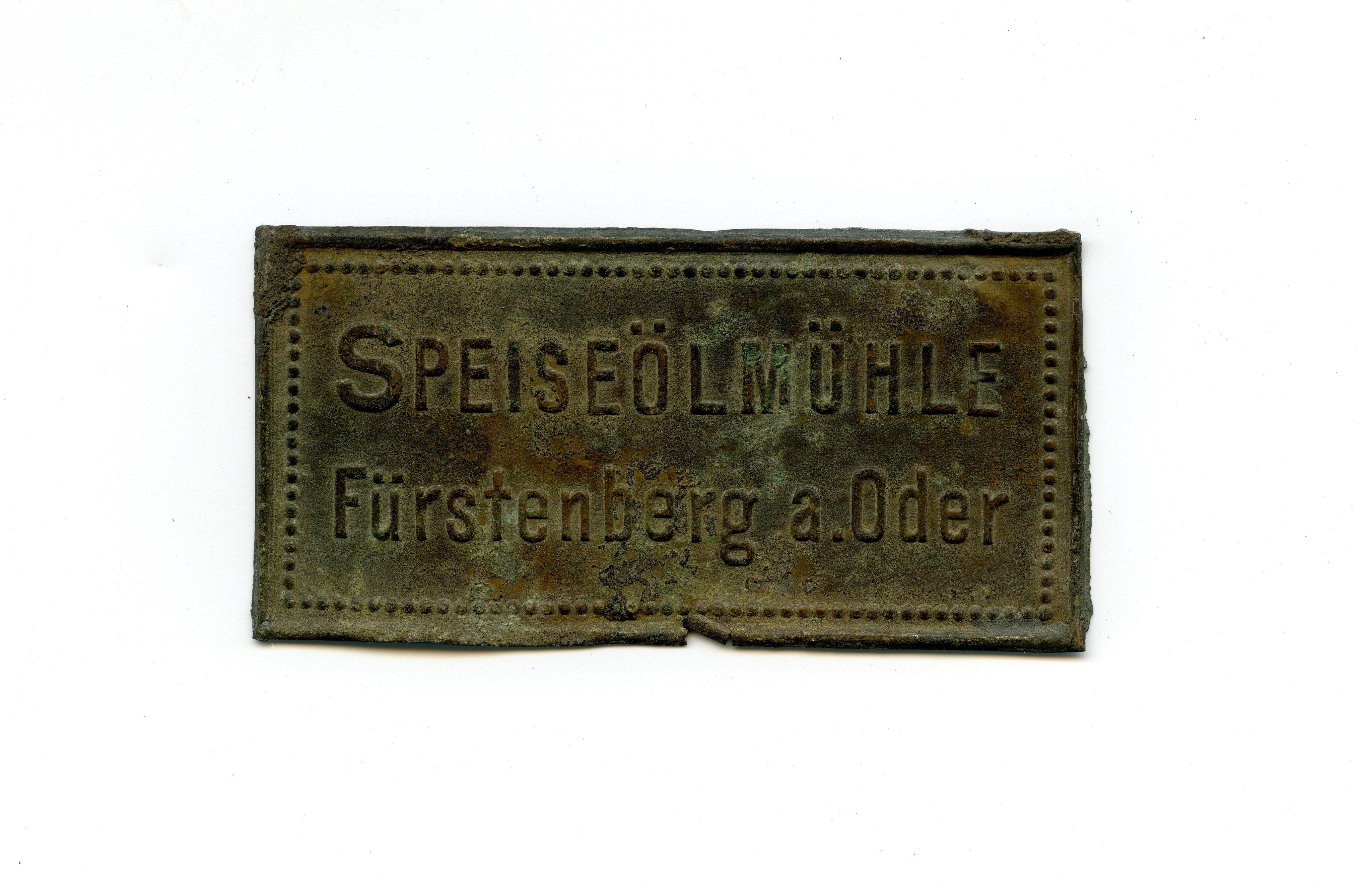 Schild Speiseölmühle Fürstenberg (Historische Mühle von Sanssouci CC BY-NC-SA)