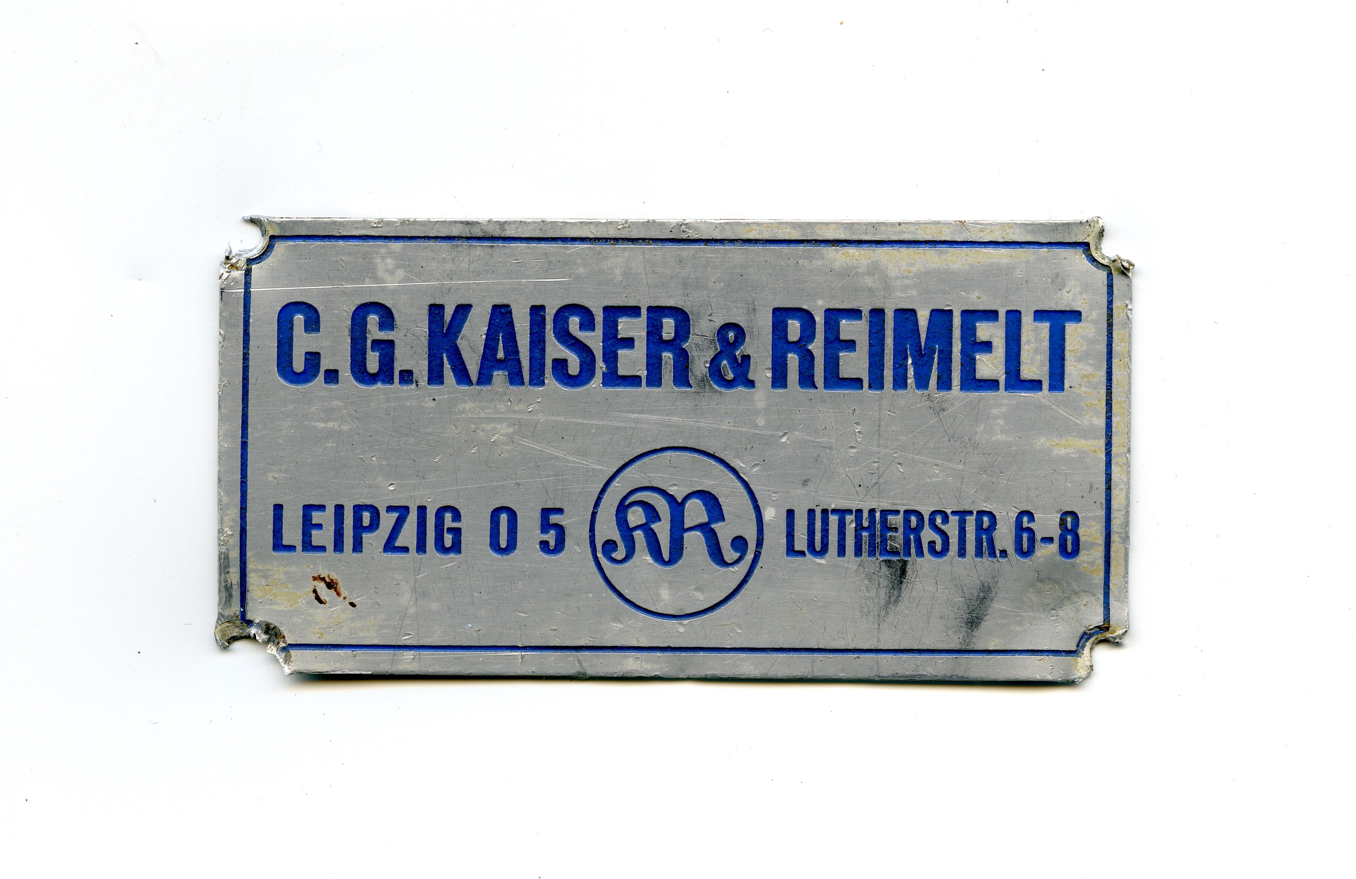 Firmenschild C. G. Kaiser & Reimelt (Historische Mühle von Sanssouci CC BY-NC-SA)