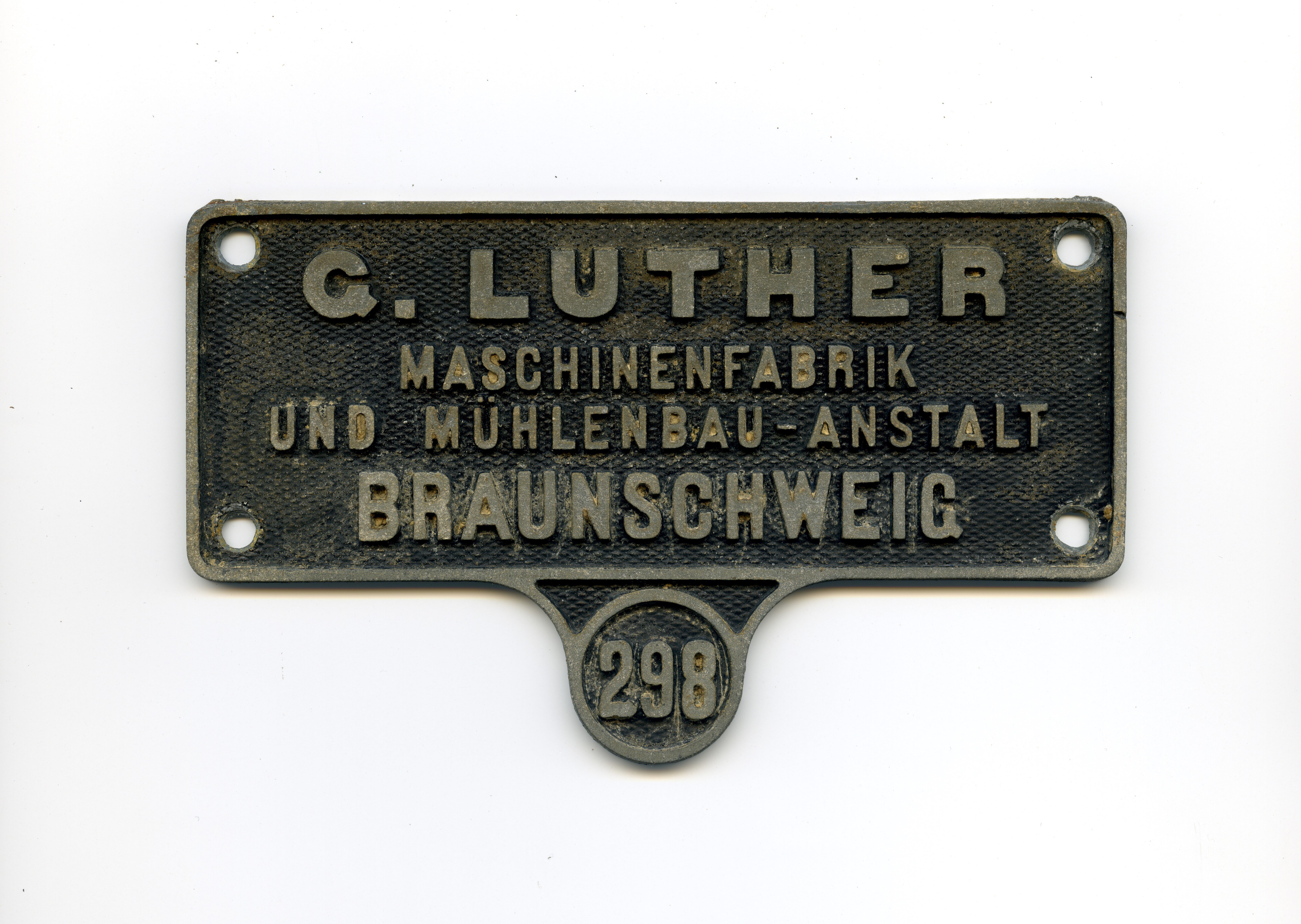 Firmenschild G. Luther, 298 (Historische Mühle von Sanssouci CC BY-NC-SA)