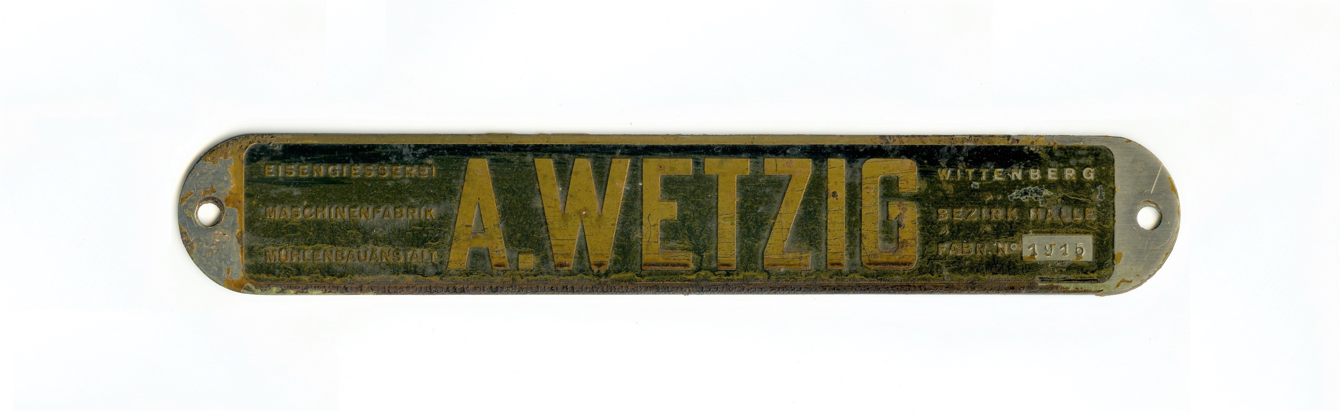 Wetzig, Firmenschild, Nr. 1915 (Historische Mühle von Sanssouci CC BY-NC-SA)
