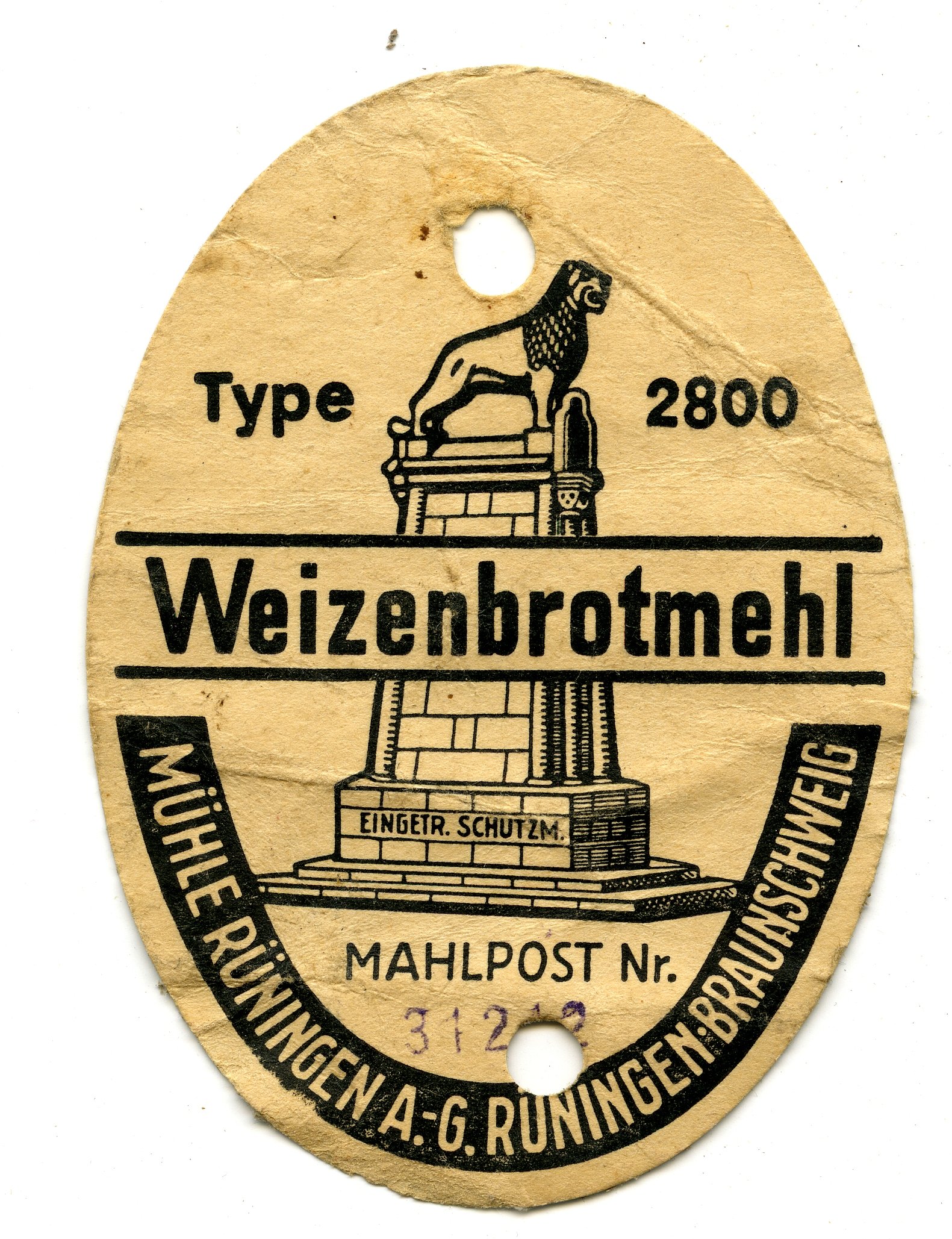 Rüningen Weizenbrotmehl (Historische Mühle von Sanssouci CC BY-NC-SA)