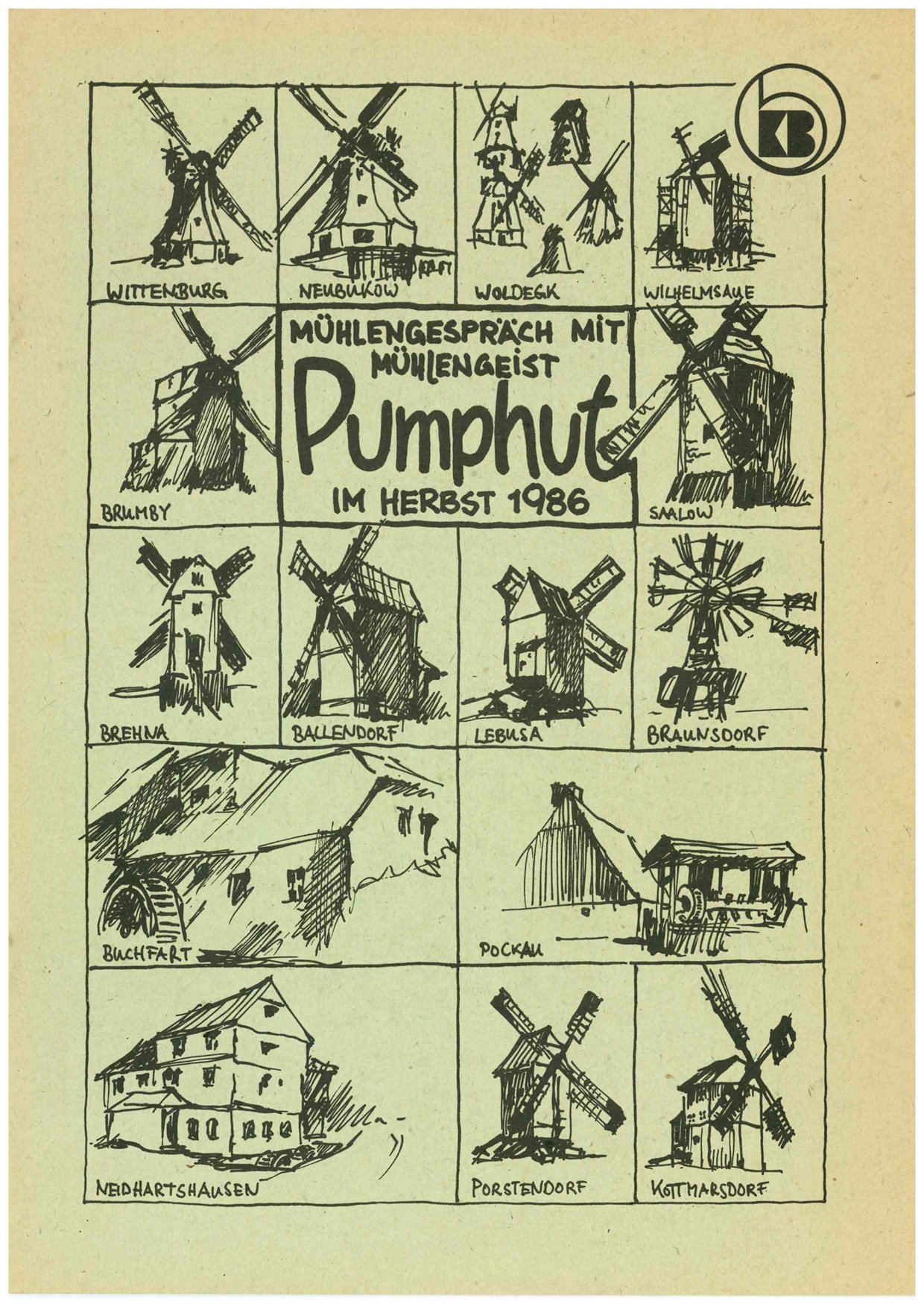 Mühlengespräch mit Mühlengeist Pumphut im Herbst 1986 (Historische Mühle von Sanssouci CC BY-NC-SA)