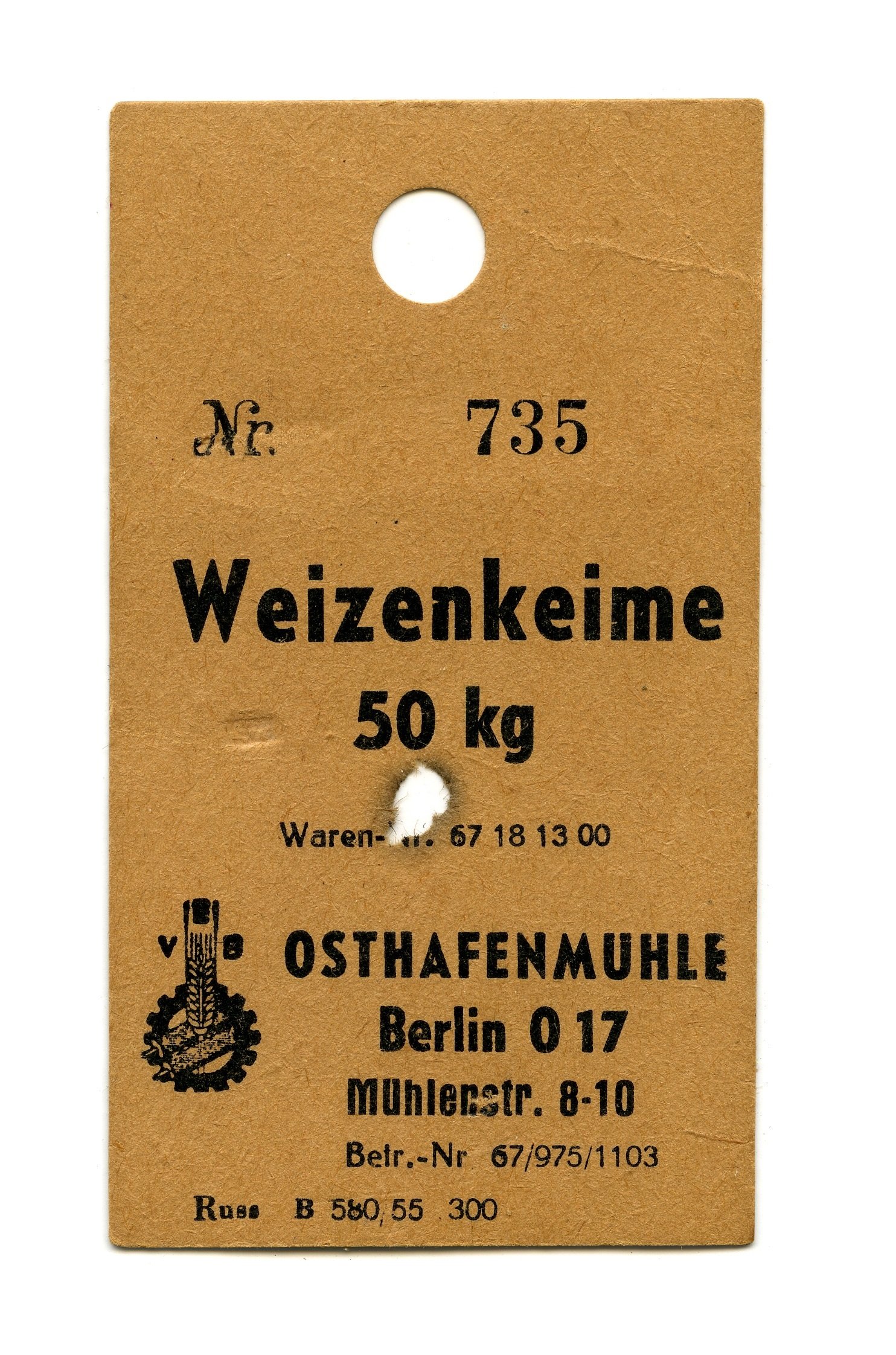 50kg Weizenkeime (Historische Mühle von Sanssouci CC BY-NC-SA)