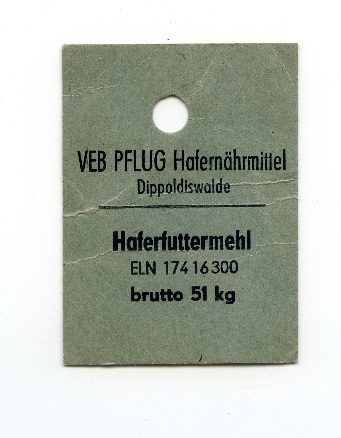 VEB PFLUG Hafernährmittel (Historische Mühle von Sanssouci CC BY-NC-SA)