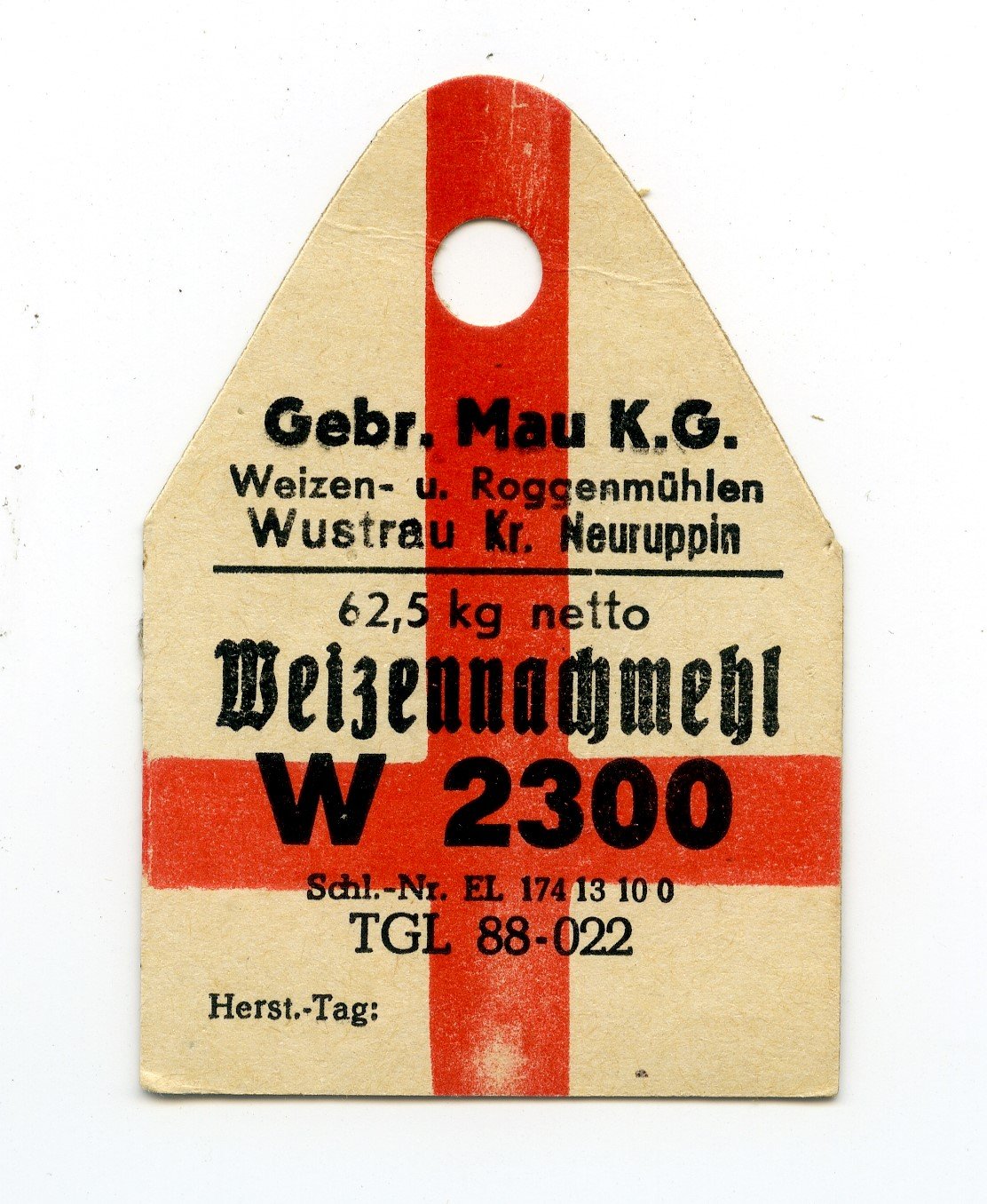 Gebr. Mau KG Weizennachmehl (Historische Mühle von Sanssouci CC BY-NC-SA)