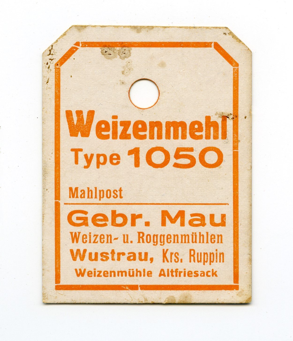 Gebrüber Mau Weizenmehl (Historische Mühle von Sanssouci CC BY-NC-SA)