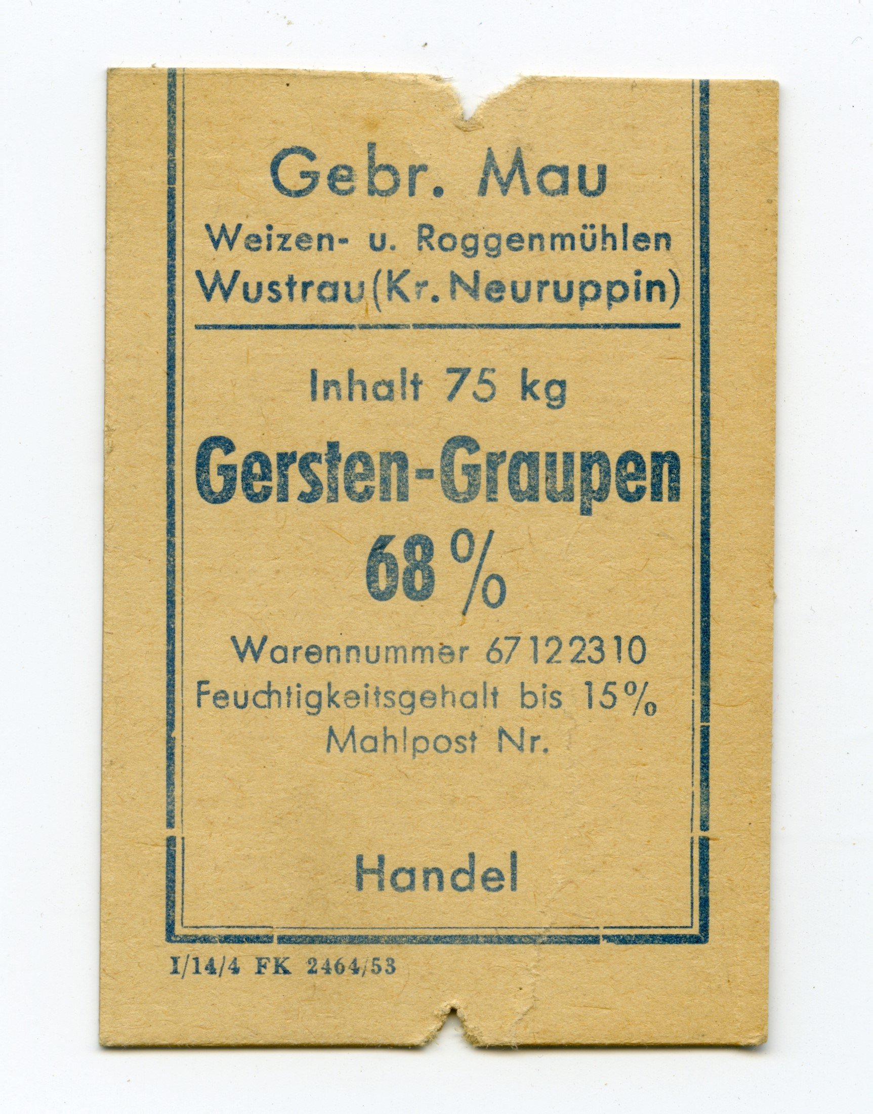 Gebrüder Mau Gersten-Graupen (Historische Mühle von Sanssouci CC BY-NC-SA)
