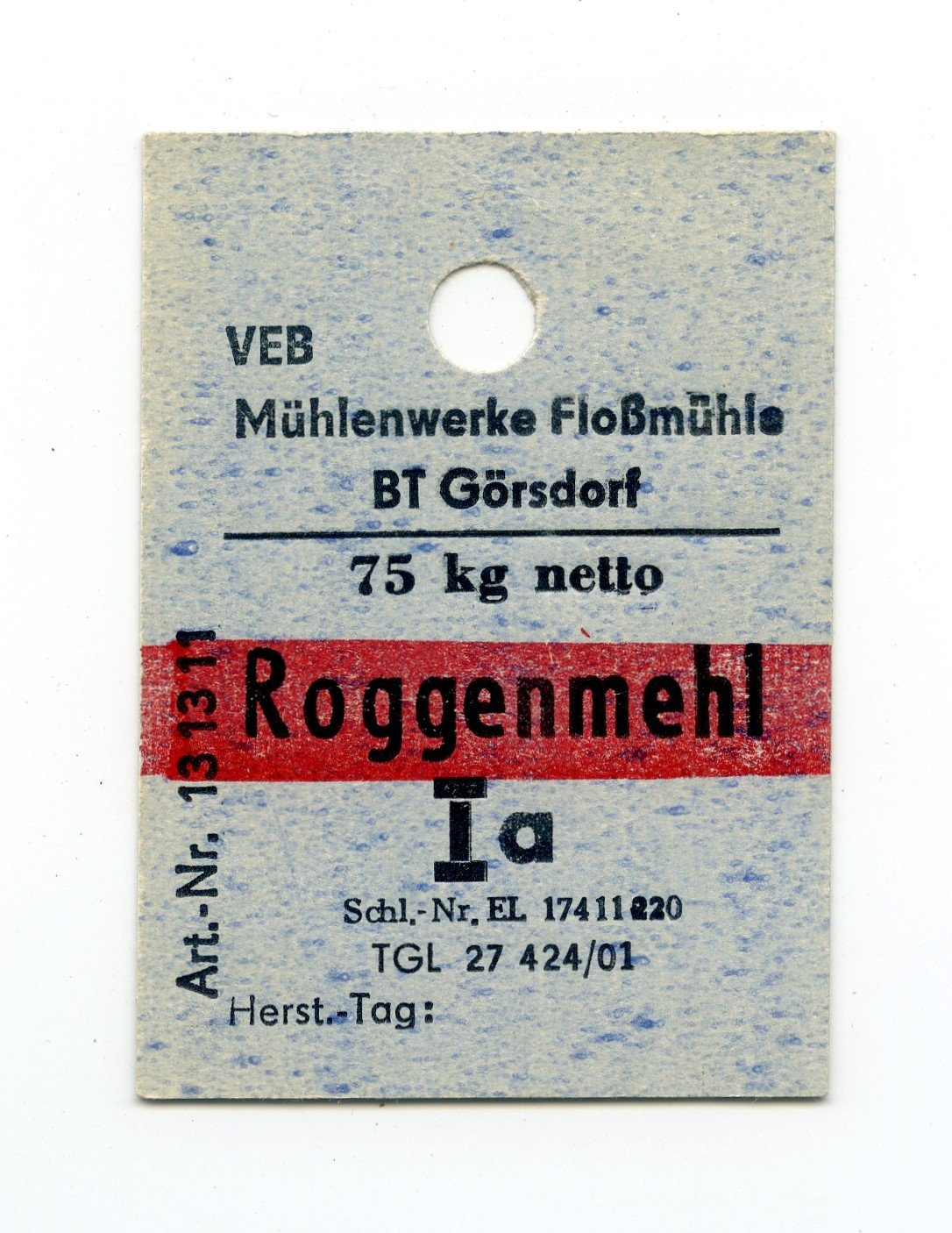 Roggenmehl VEB Mühlenwerke Görlsdorf (Historische Mühle von Sanssouci CC BY-NC-SA)