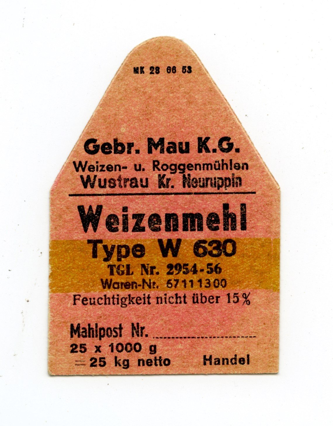 Gebr. Mau KG Weizenmehl Type W 630 (Historische Mühle von Sanssouci CC BY-NC-SA)