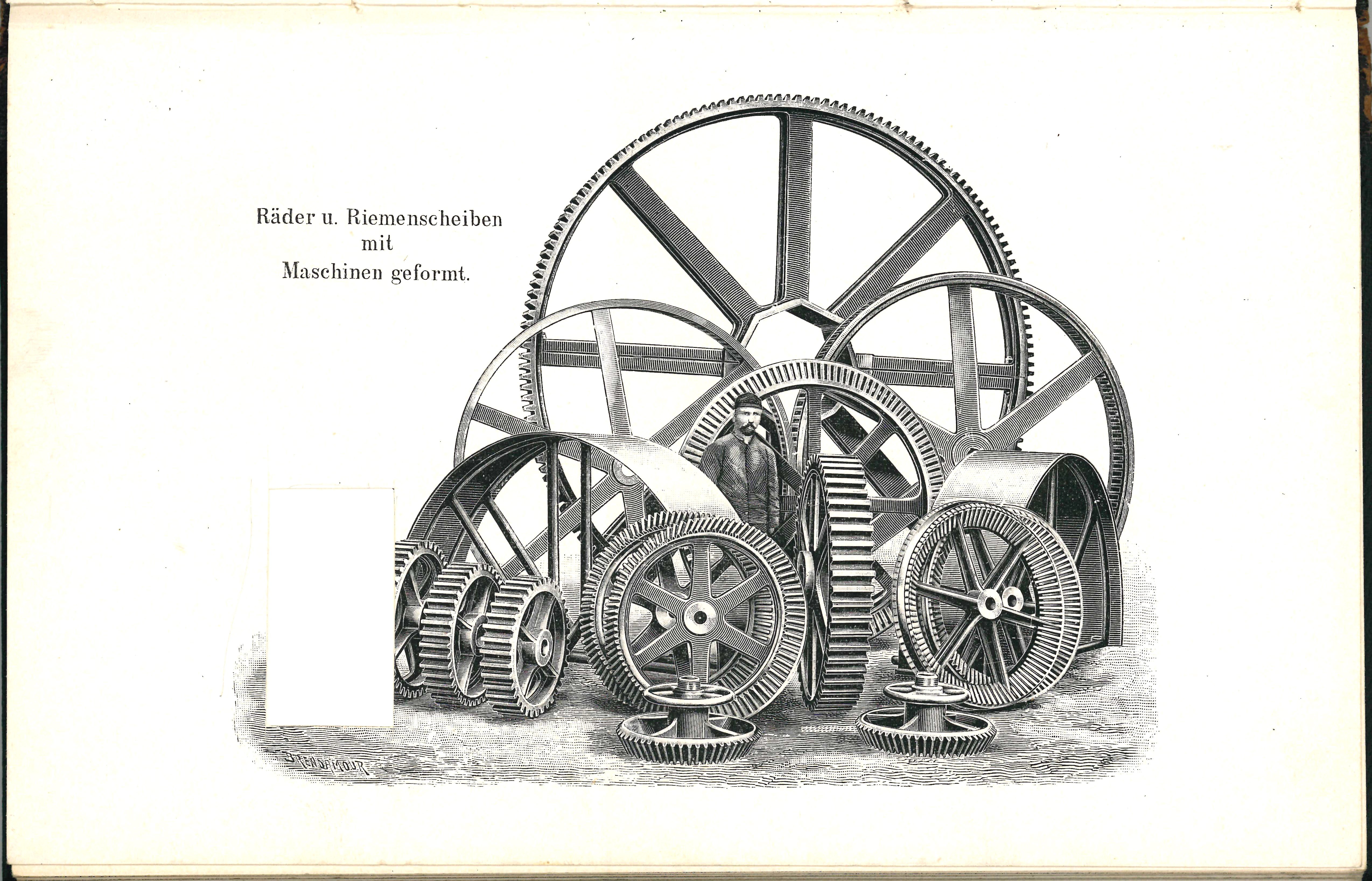 Modellverzeichnis für diverse Räder, Schnecken und Zahnsegmente (Historische Mühle von Sanssouci CC BY-NC-SA)