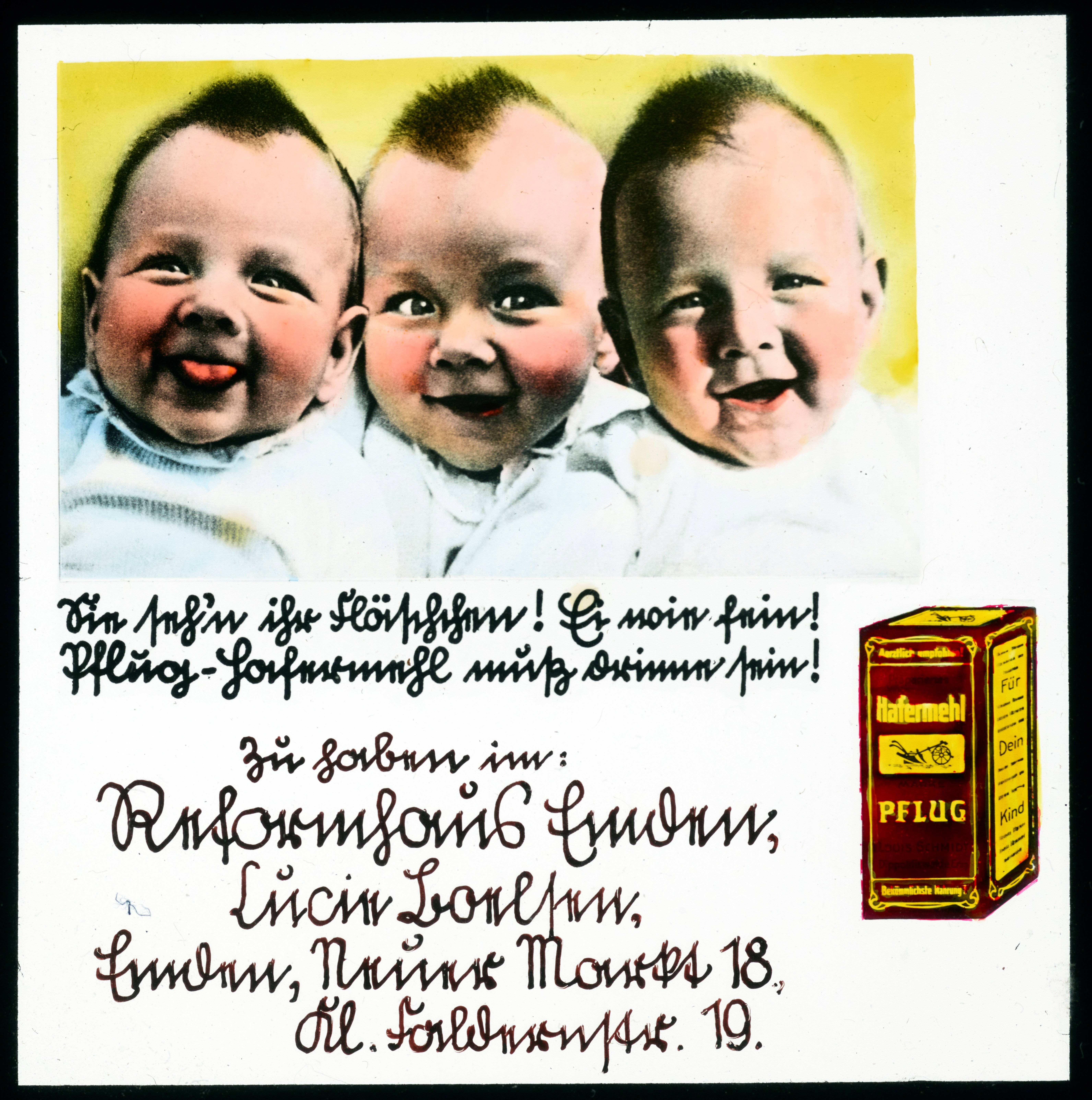PFLUG mit drei Babygesichtern (Historische Mühle von Sanssouci CC BY-NC-SA)