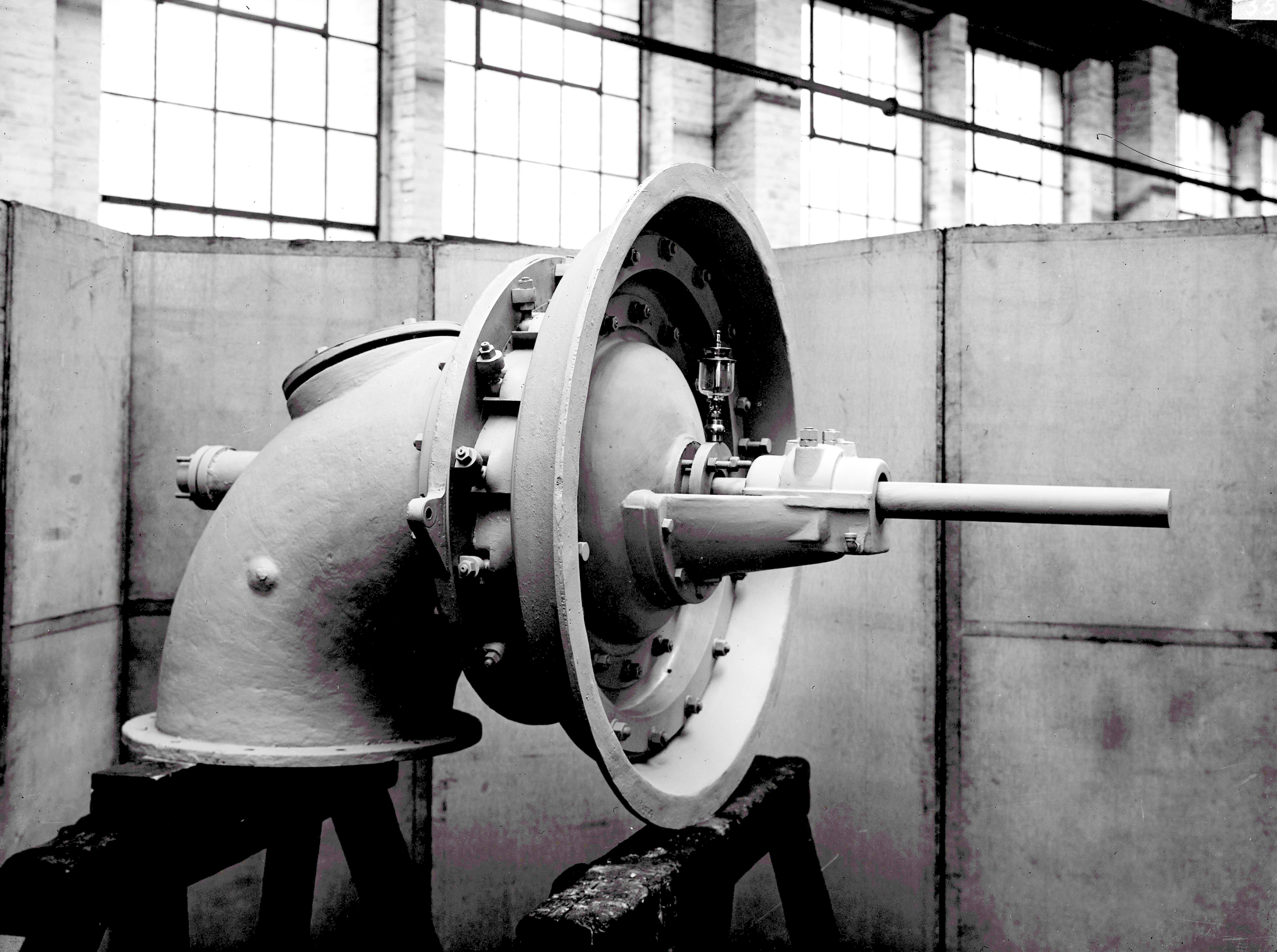 Wetzig: Turbine mit horizontaler Welle (Historische Mühle von Sanssouci CC BY-NC-SA)