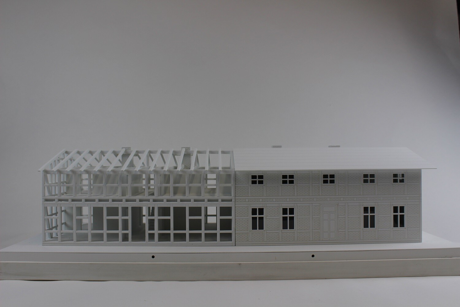 Hausmodell, Arbeiterhaus, Werksiedlung Glashütte (Museum Baruther Glashütte CC BY-NC-SA)