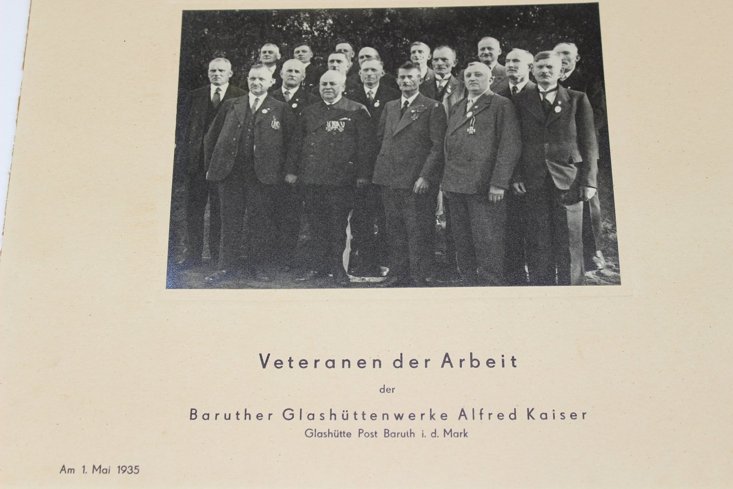 Veteranen der Arbeit (Museum Baruther Glashütte CC BY-NC-SA)